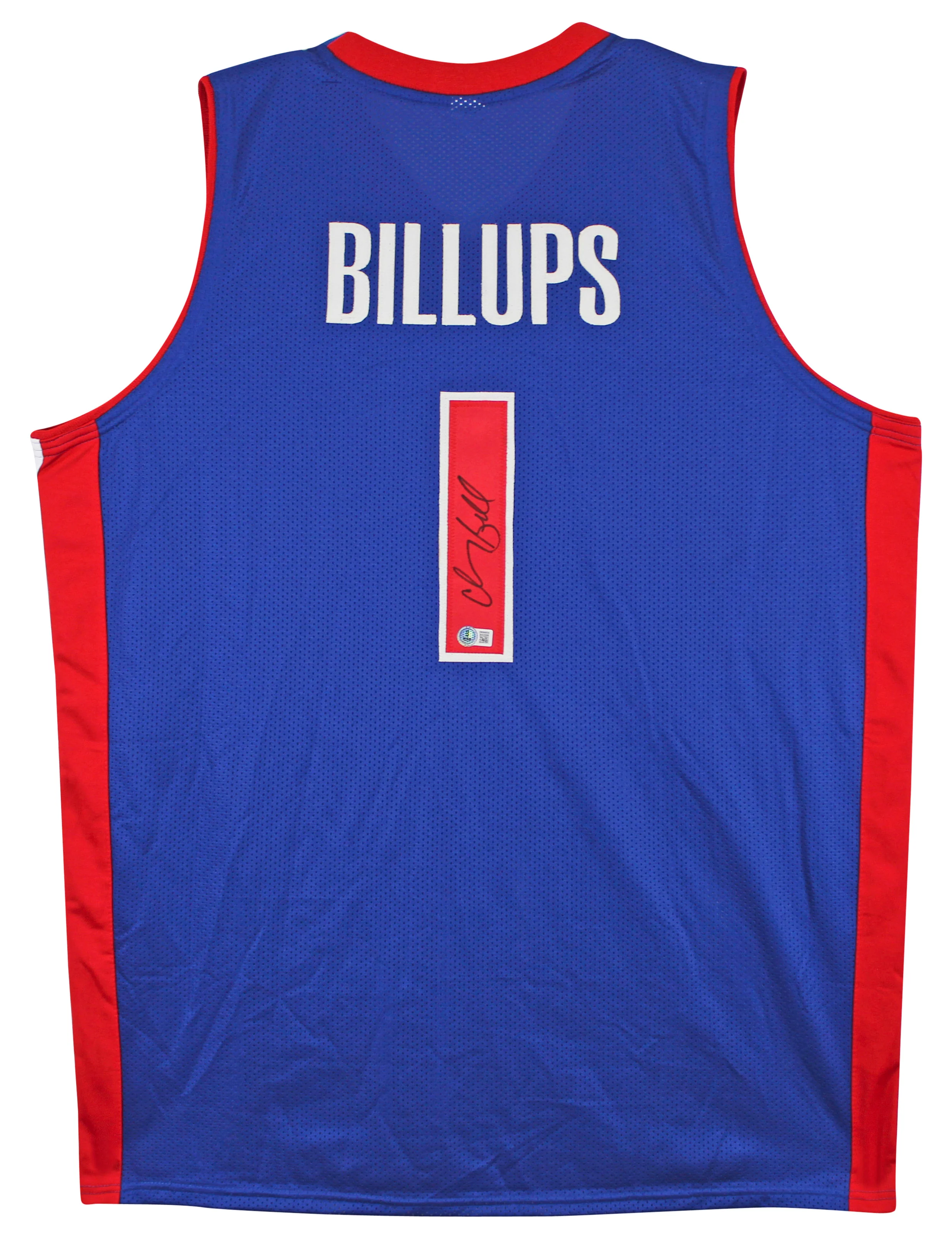 Chauncey Billups Authentic Signed Blue Pro Style Jersey BAS Witnessed - Image 2
