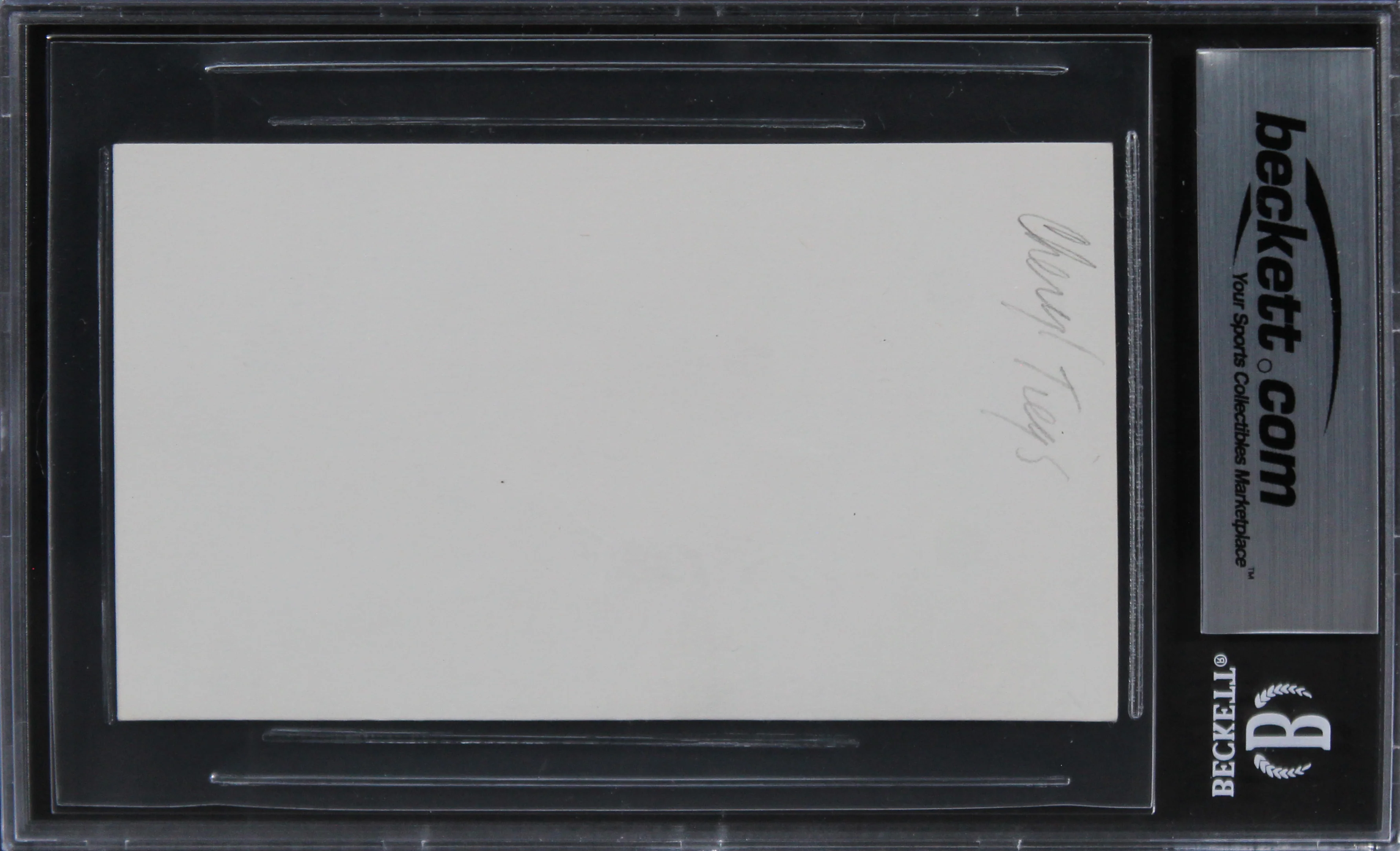 Cheryl Tiegs The Brown Bunny Authentic Signed 3x5 Index Card BAS Slabbed - Image 3