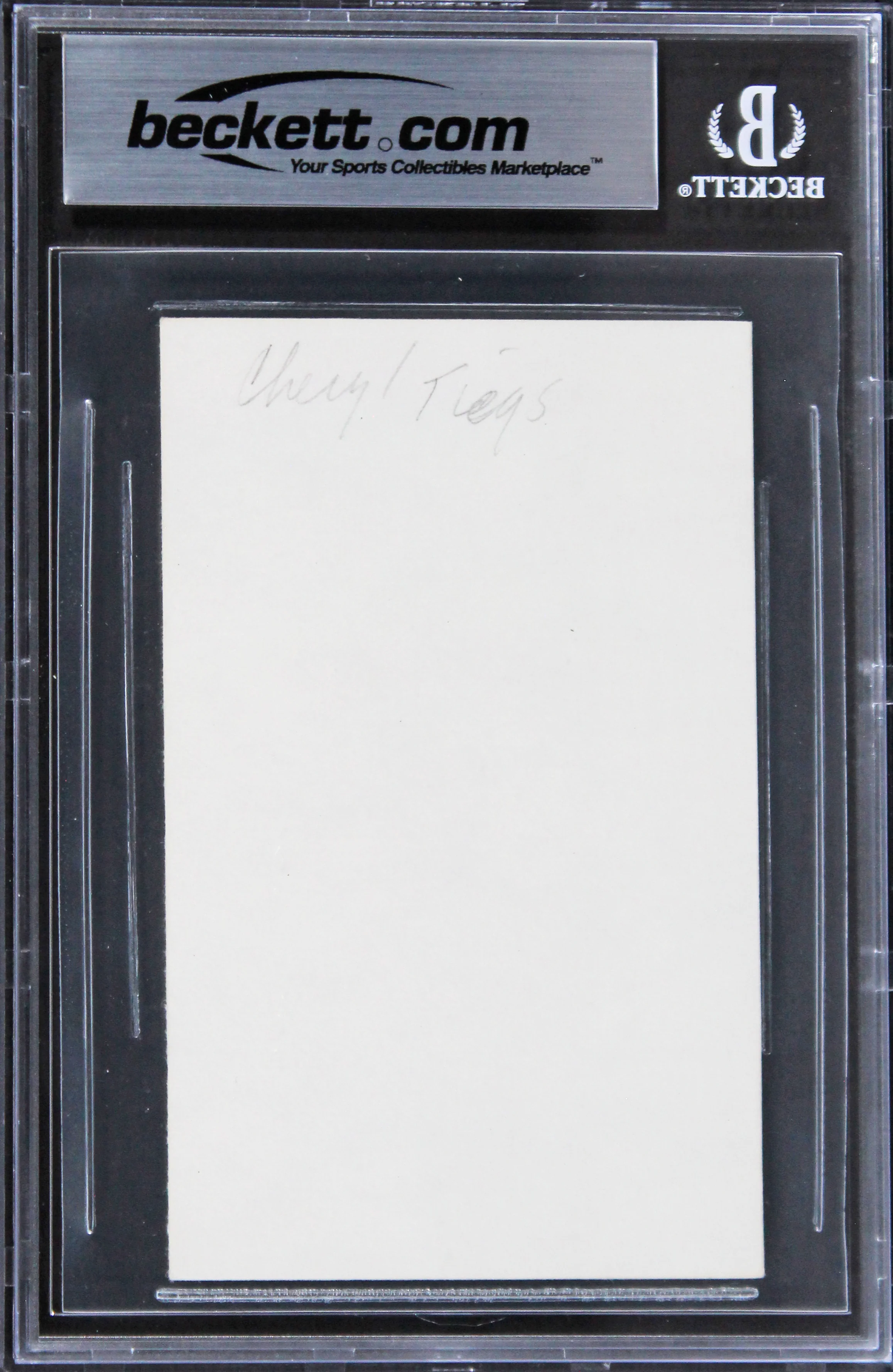 Cheryl Tiegs The Brown Bunny Authentic Signed 3x5 Index Card BAS Slabbed - Image 3