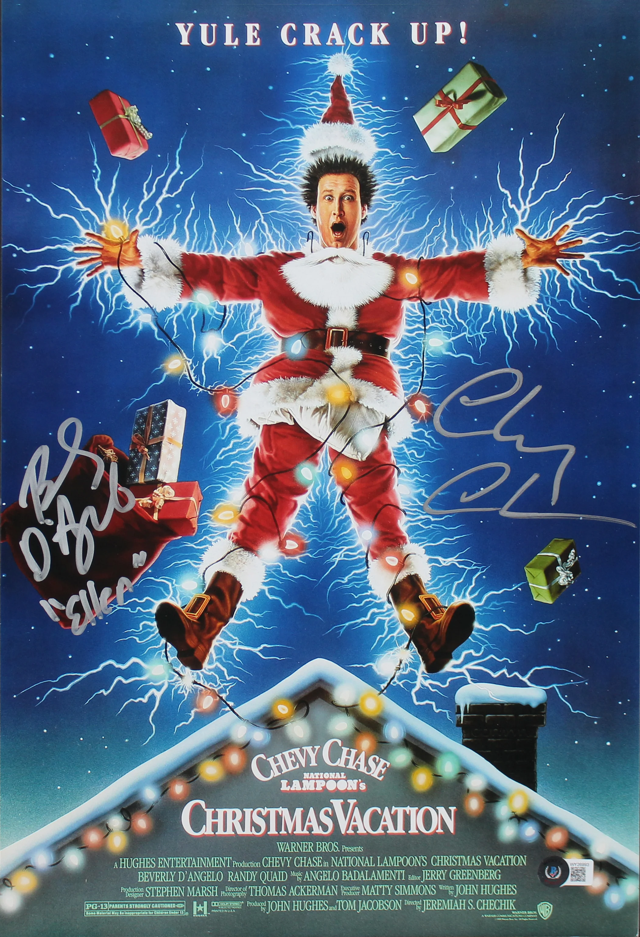 Chevy Chase & Beverly D'Angelo Christmas Vacation Signed 12x18 Photo BAS Witness - Image 2