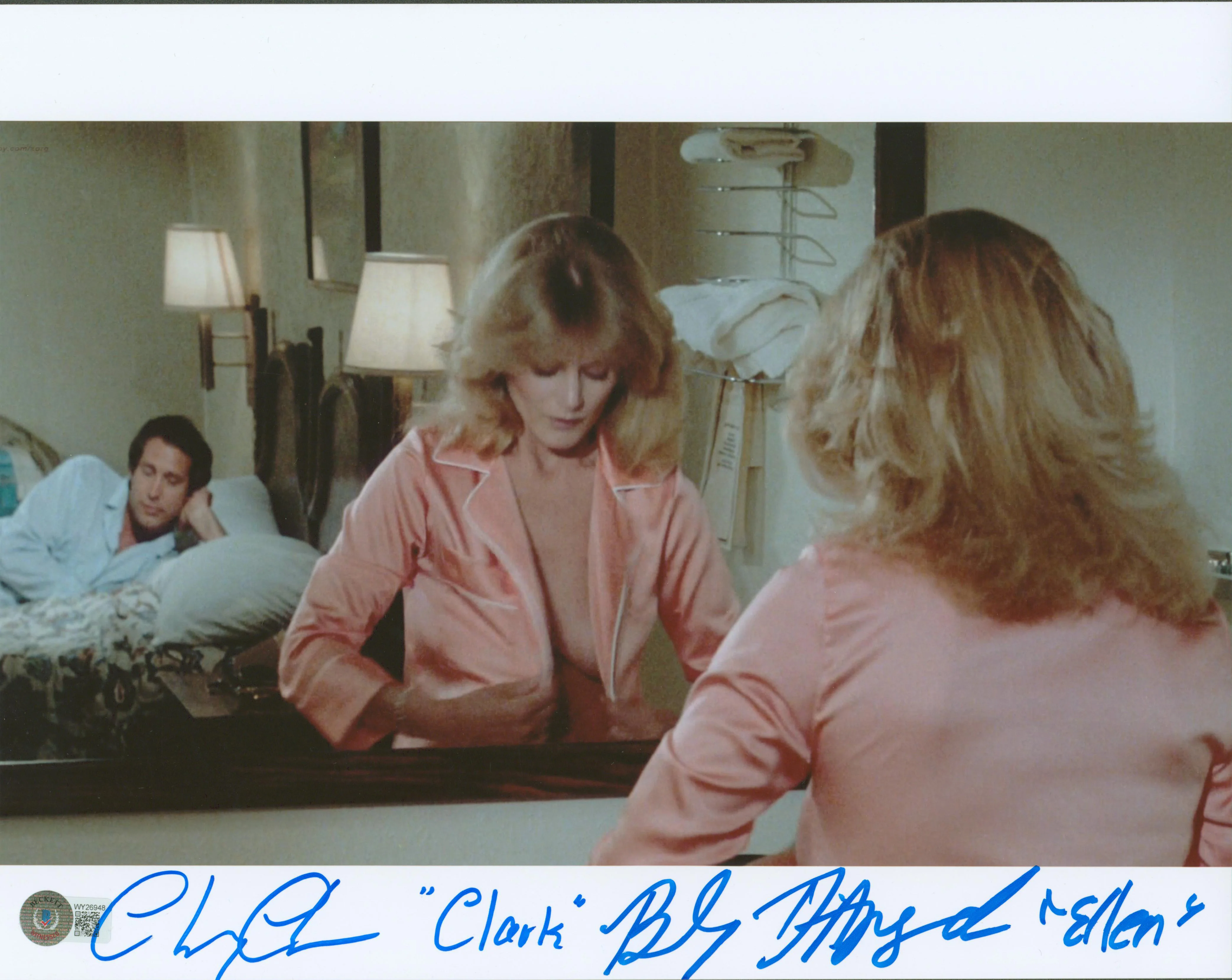 Chevy Chase & Beverly D'Angelo European Vacation Signed 11x14 Photo BAS Wit 3 - Image 2