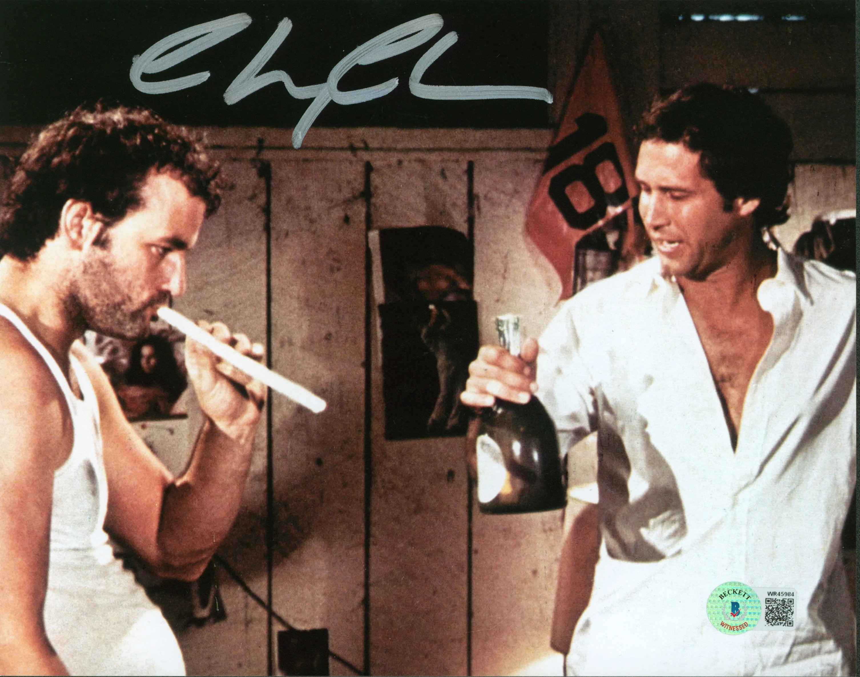 Chevy Chase Caddyshack Authentic Signed 8x10 Photo w/ Bill Murray BAS Witnessed