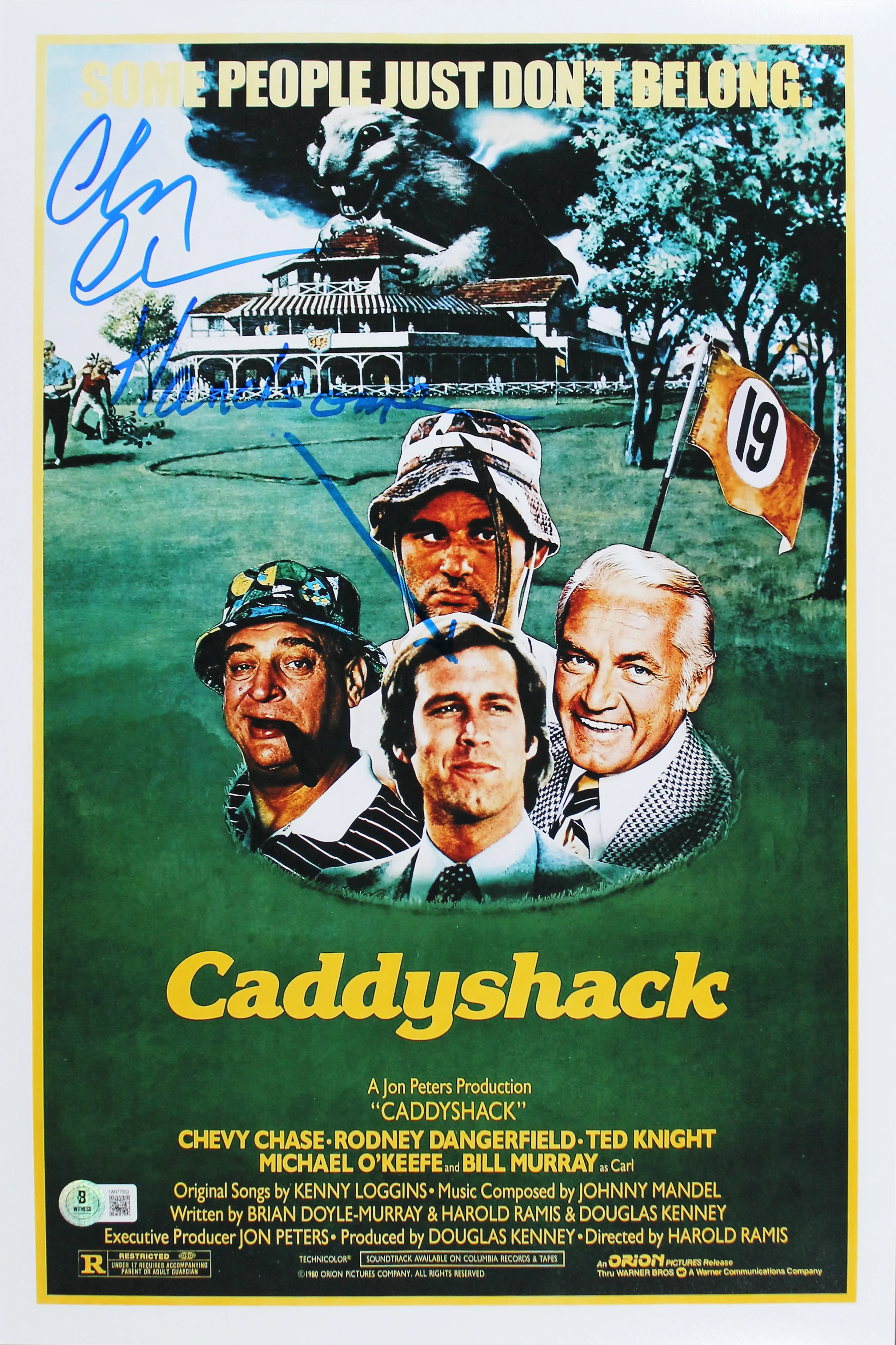 Chevy Chase Caddyshack "Handsome" Authentic Signed 12x18 Photo BAS #1W377553 - Image 2
