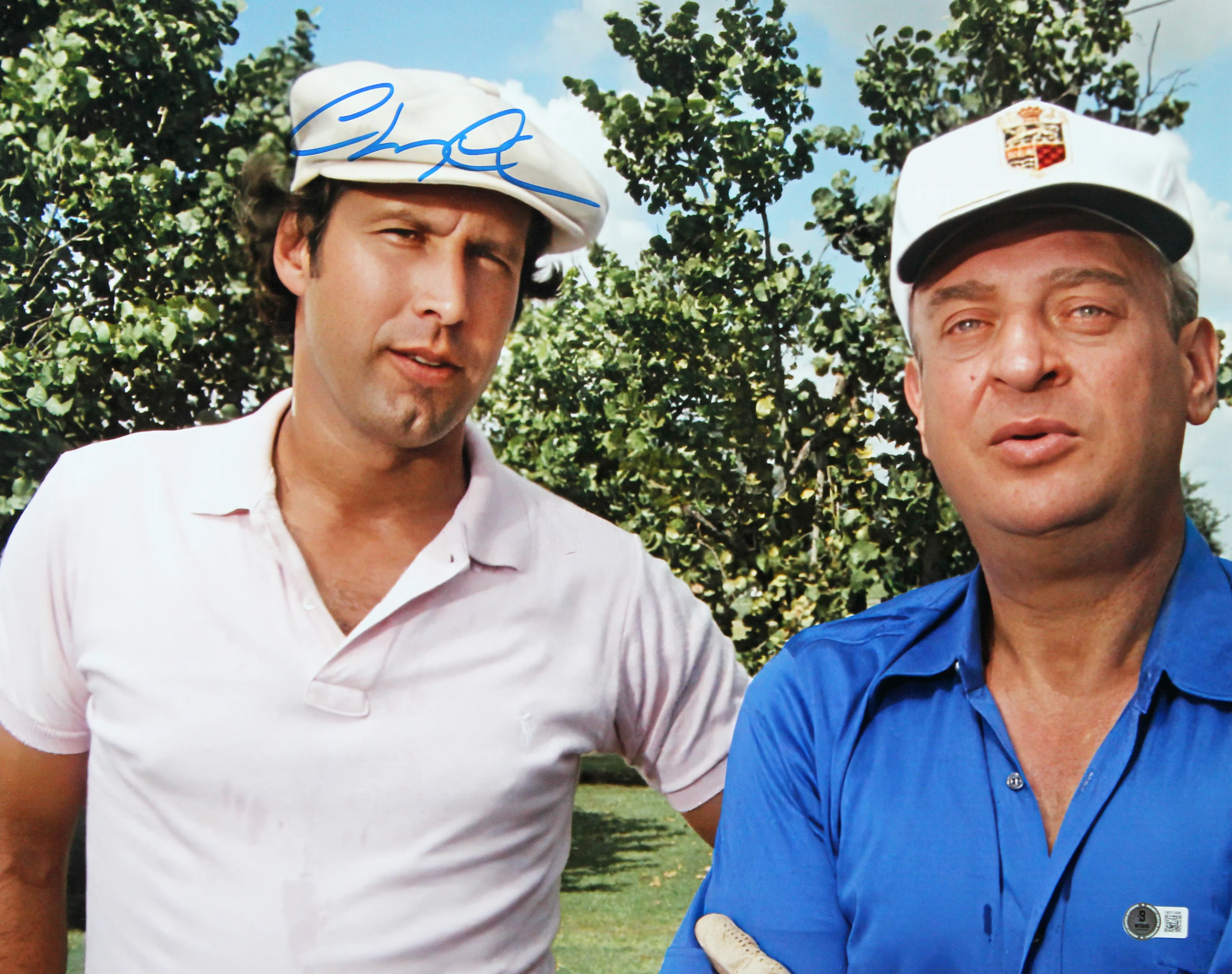Chevy Chase Caddyshack Signed 16x20 w/ Dangerfield Photo BAS Witnessed #1W312498 - Image 2