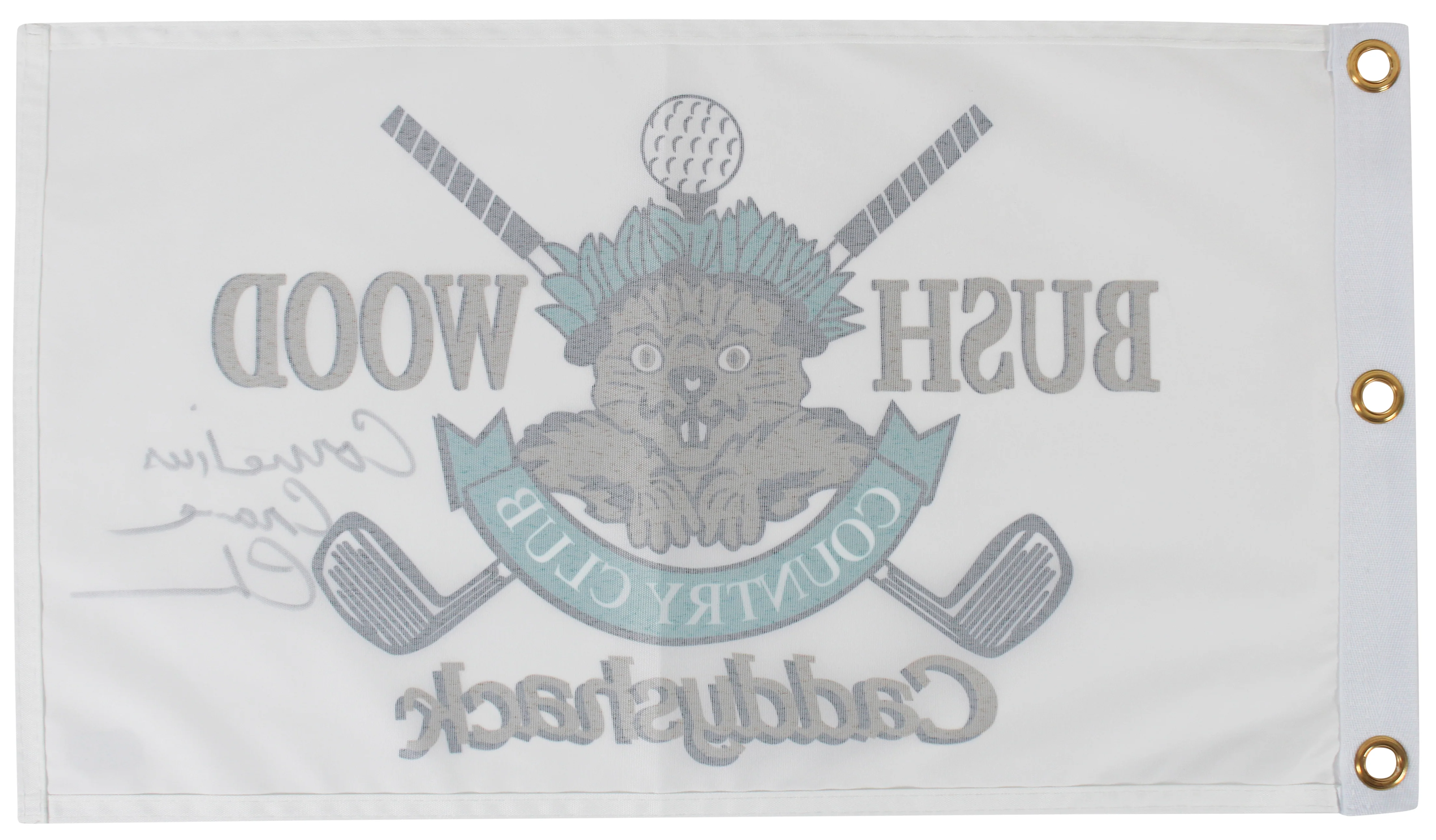 Chevy Chase Caddyshack Signed Bushwood Country Club Flag BAS Witnessed #1W311286 - Image 4