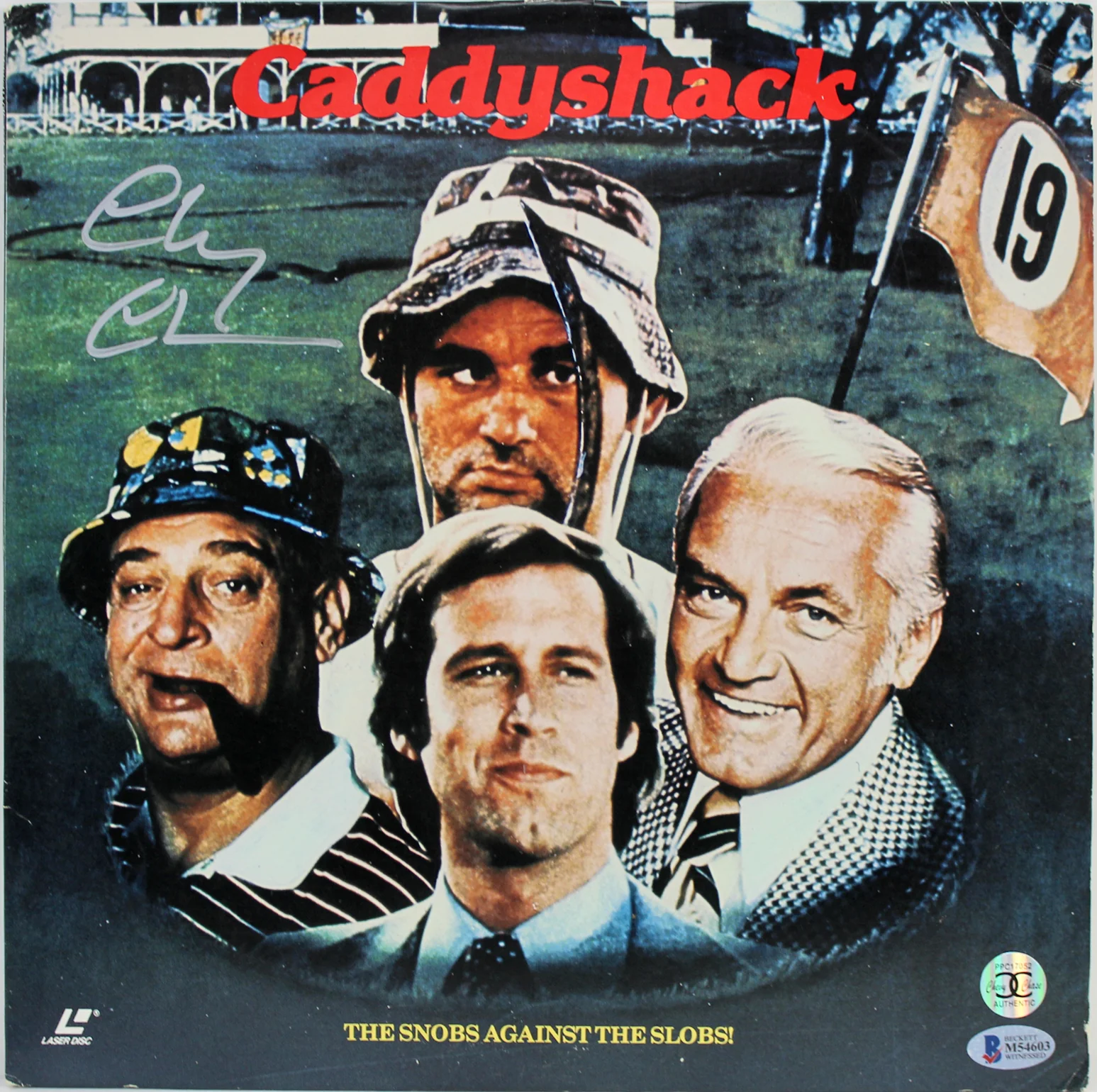 Chevy Chase Caddyshack Signed Caddyshack Laser Disc Cover w/Disc BAS #M54603 - Image 2