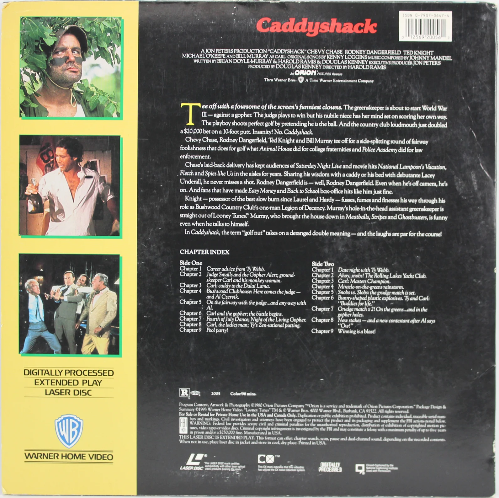 Chevy Chase Caddyshack Signed Caddyshack Laser Disc Cover w/Disc BAS #M54603 - Image 4
