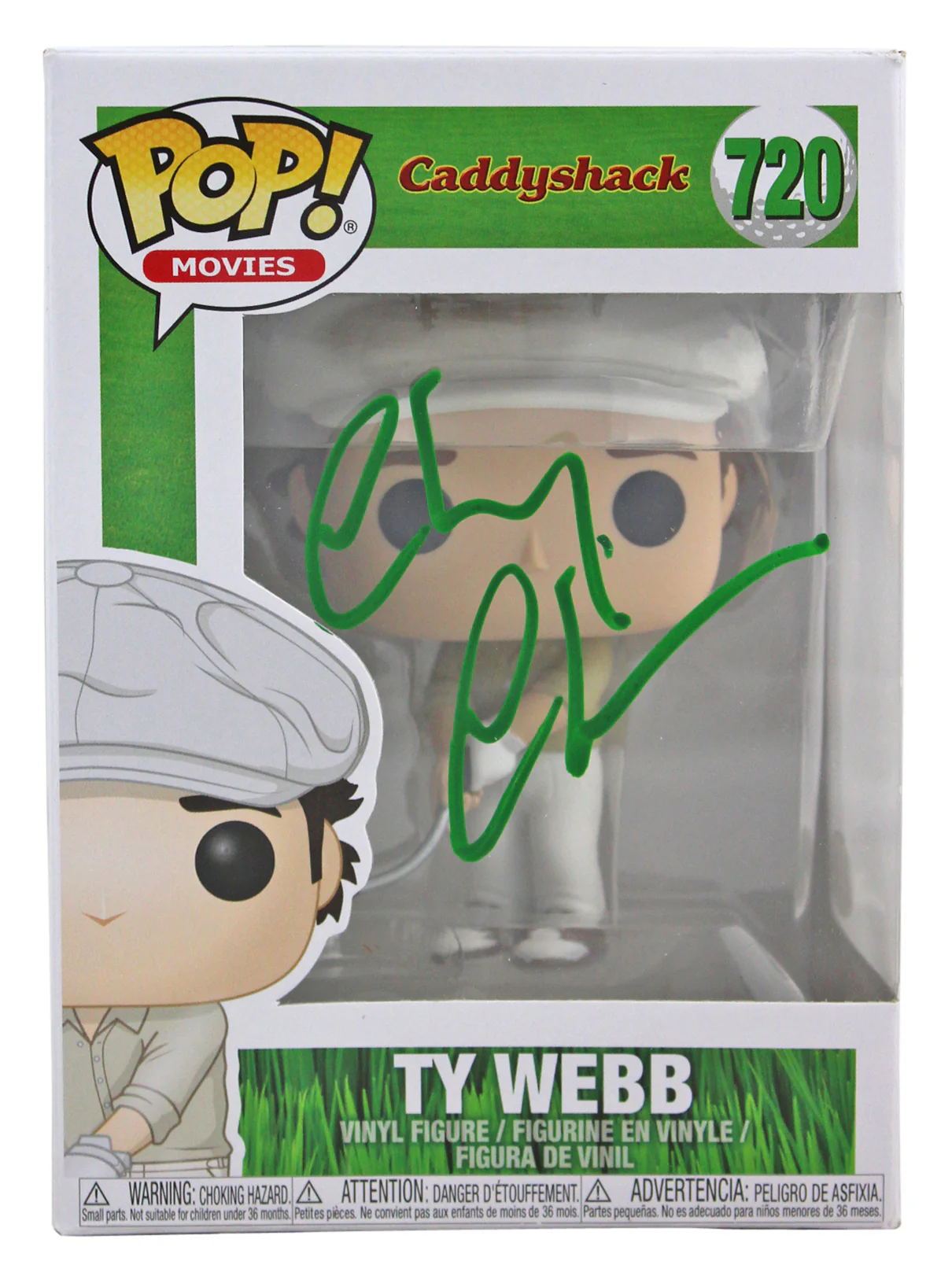 Chevy Chase Caddyshack Signed Funko Pop Vinyl Figure w/ Green Signature BAS - Image 2