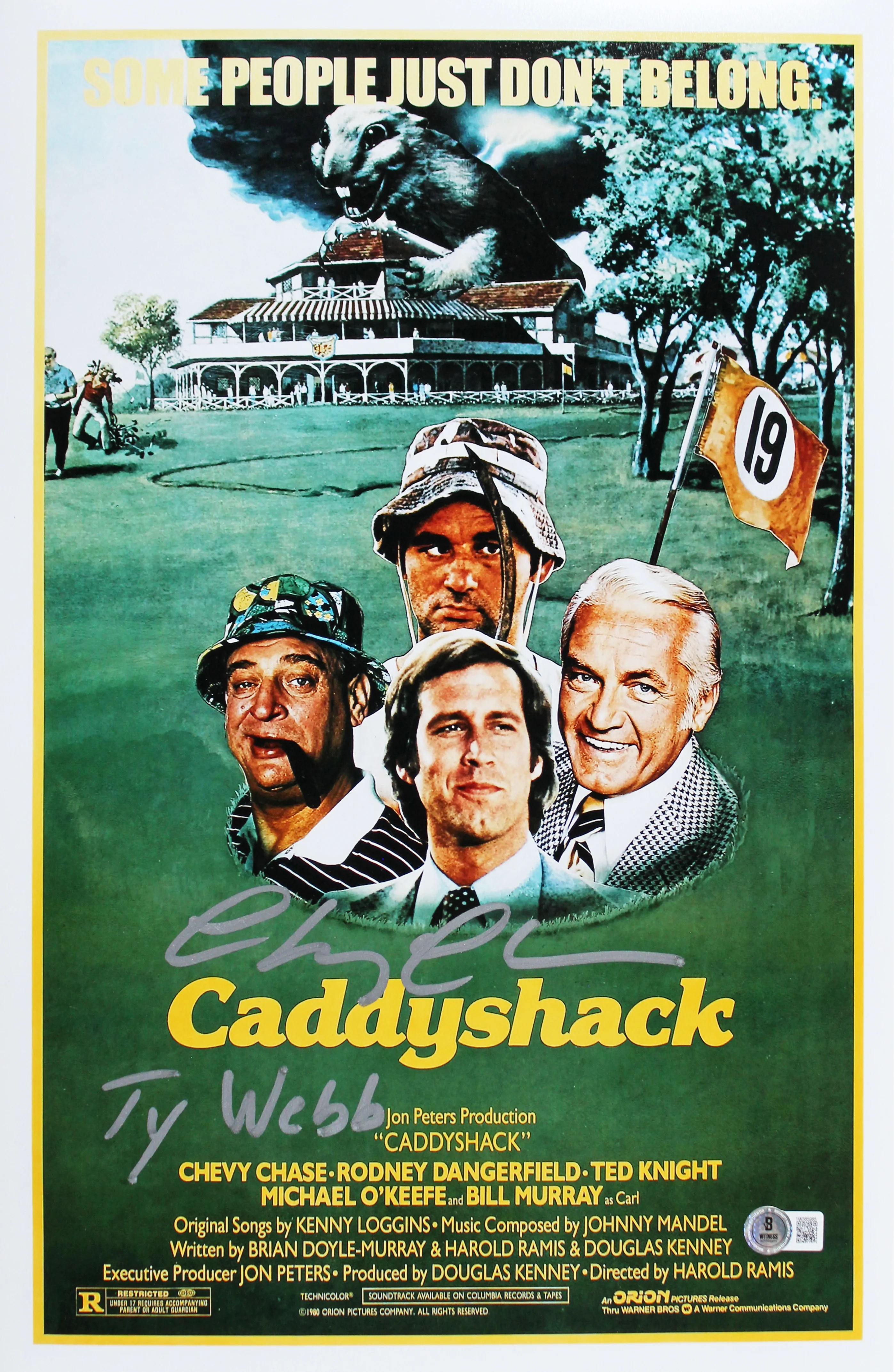 Chevy Chase Caddyshack "Ty Webb" Authentic Signed 12x18 Photo BAS #1W385985 - Image 2