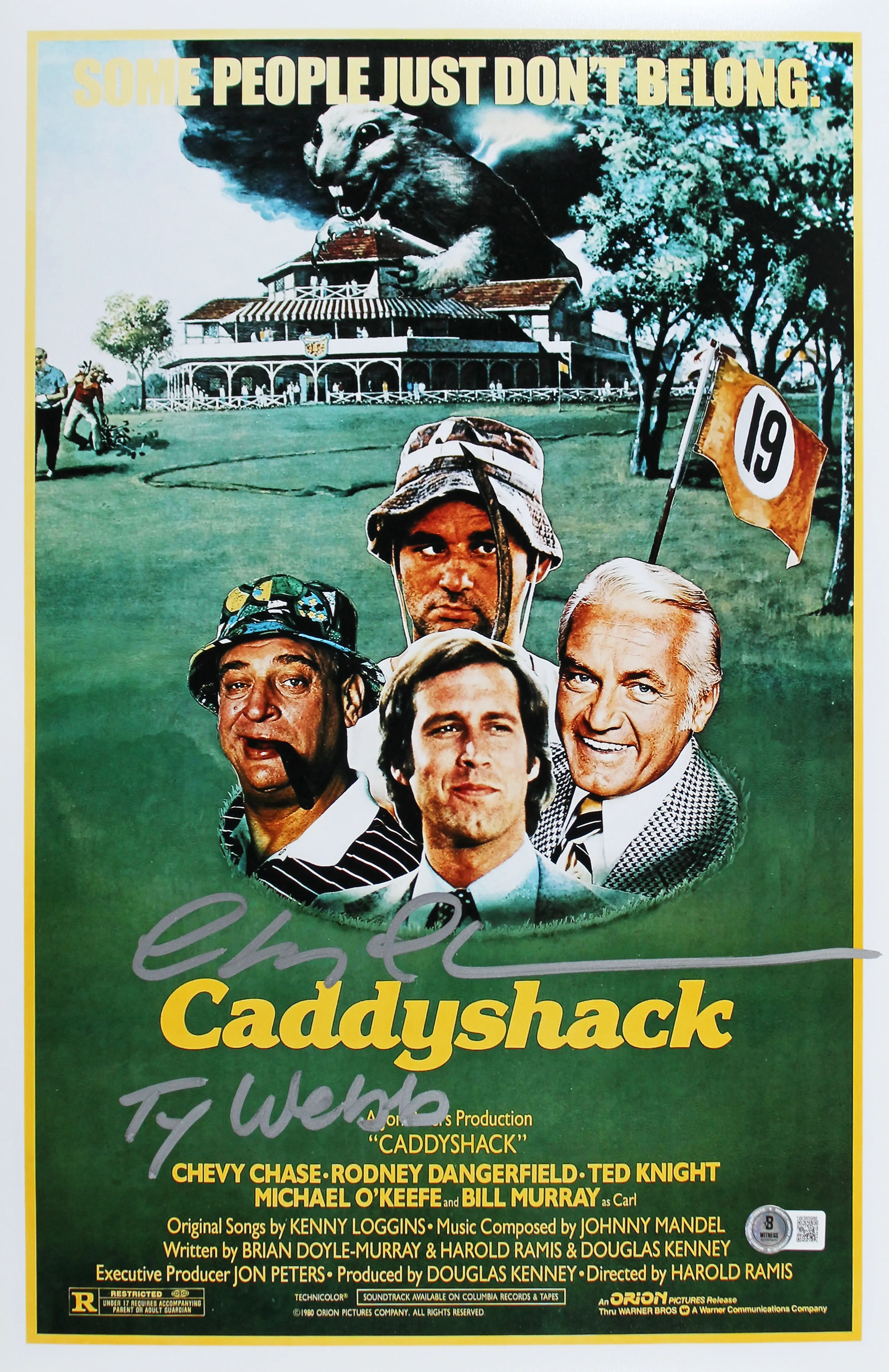 Chevy Chase Caddyshack "Ty Webb" Authentic Signed 12x18 Photo BAS #1W385986 - Image 2