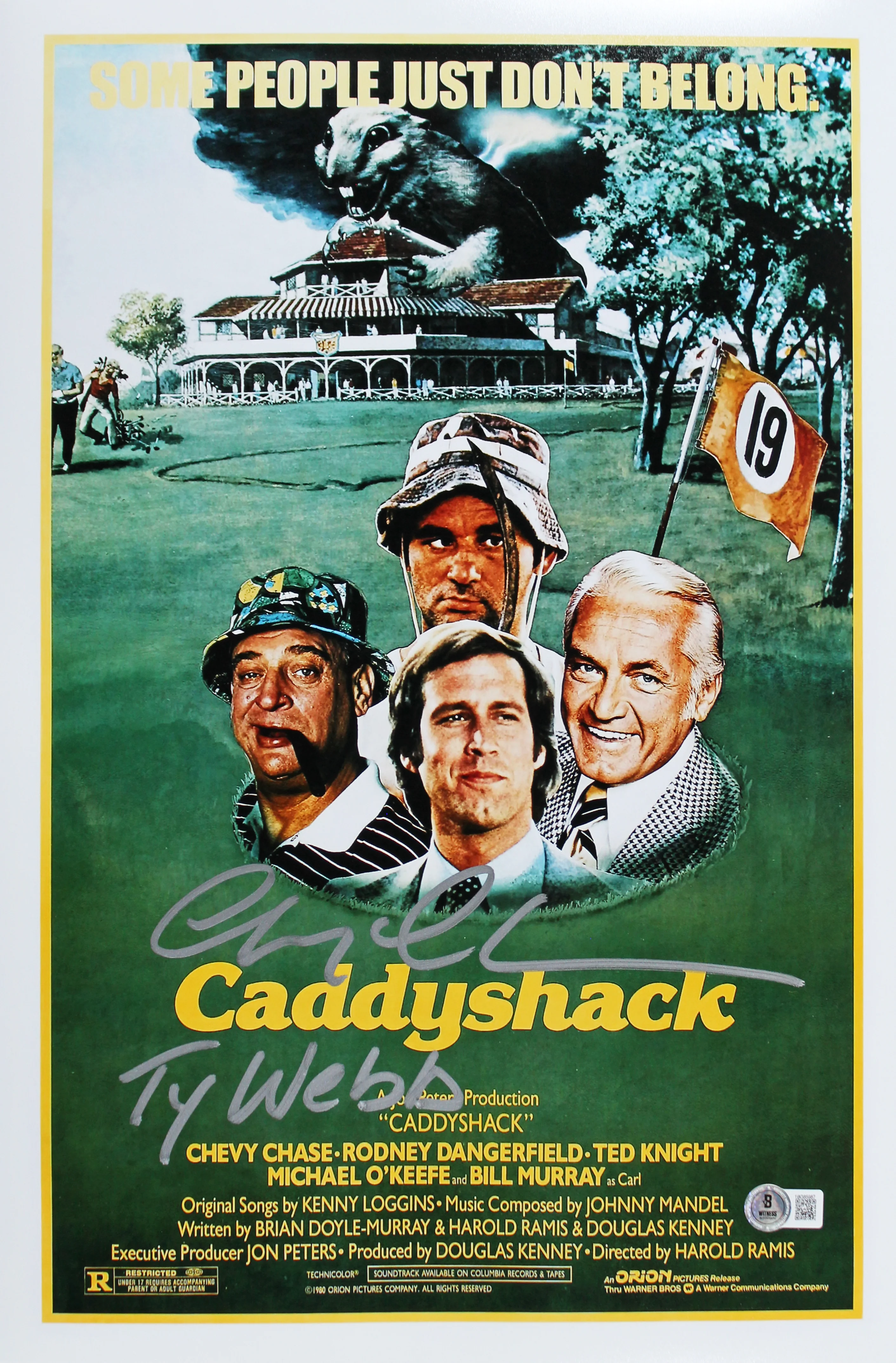 Chevy Chase Caddyshack "Ty Webb" Authentic Signed 12x18 Photo BAS #1W385987 - Image 2