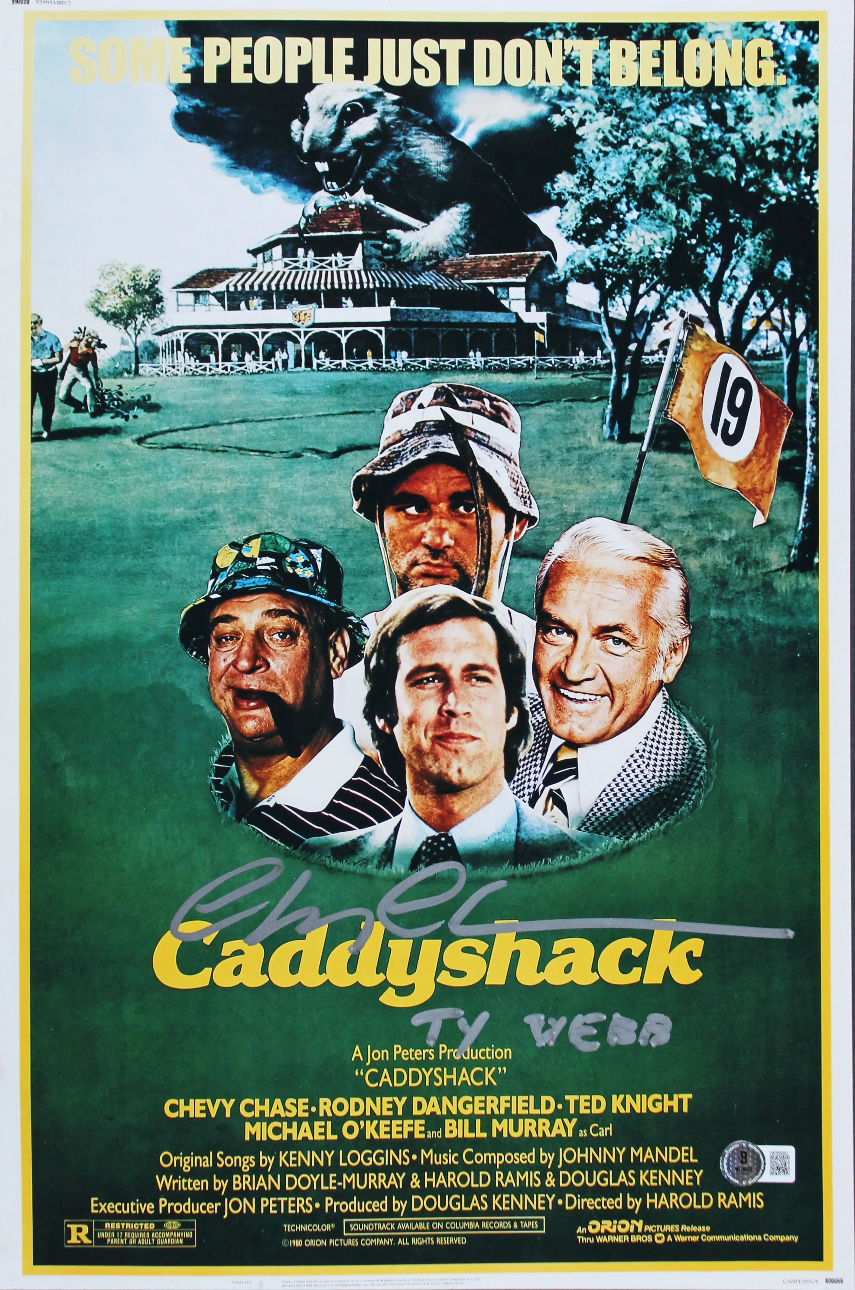 Chevy Chase Caddyshack "Ty Webb" Authentic Signed 12x18 Photo BAS #1W385991 - Image 2