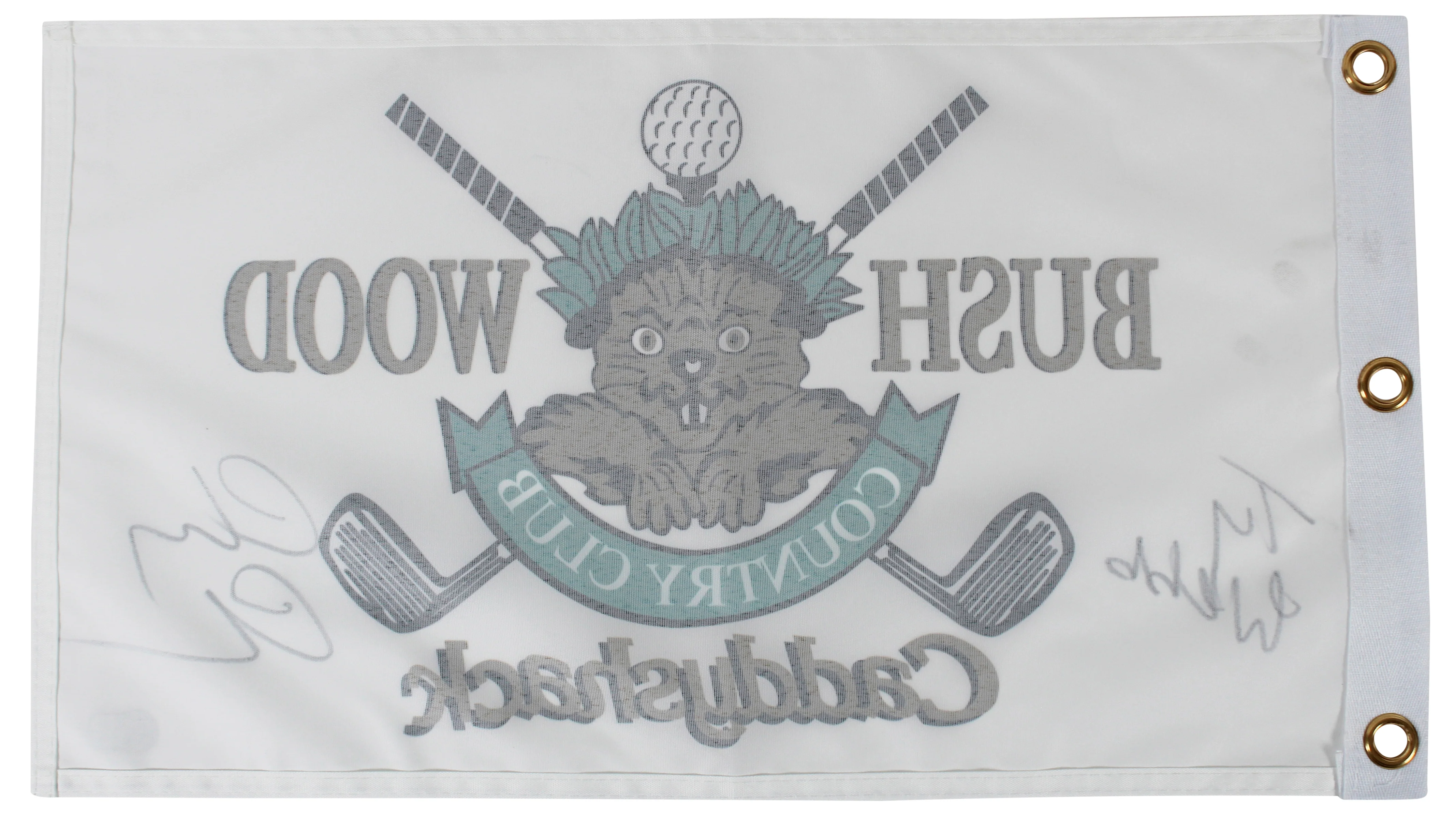 Chevy Chase Caddyshack "Ty Webb" Signed Bushwood Country Club Flag BAS #1W311288 - Image 4