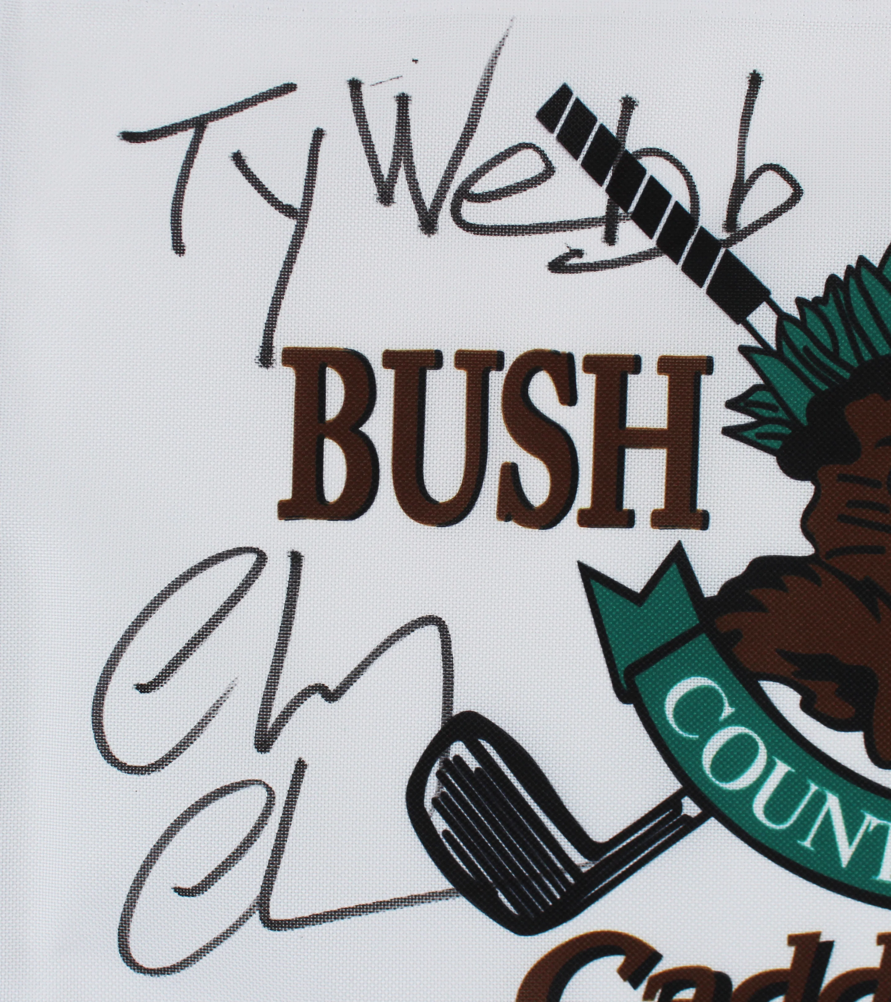 Chevy Chase Caddyshack "Ty Webb" Signed Bushwood Country Club Flag BAS #WZ76672 - Image 3