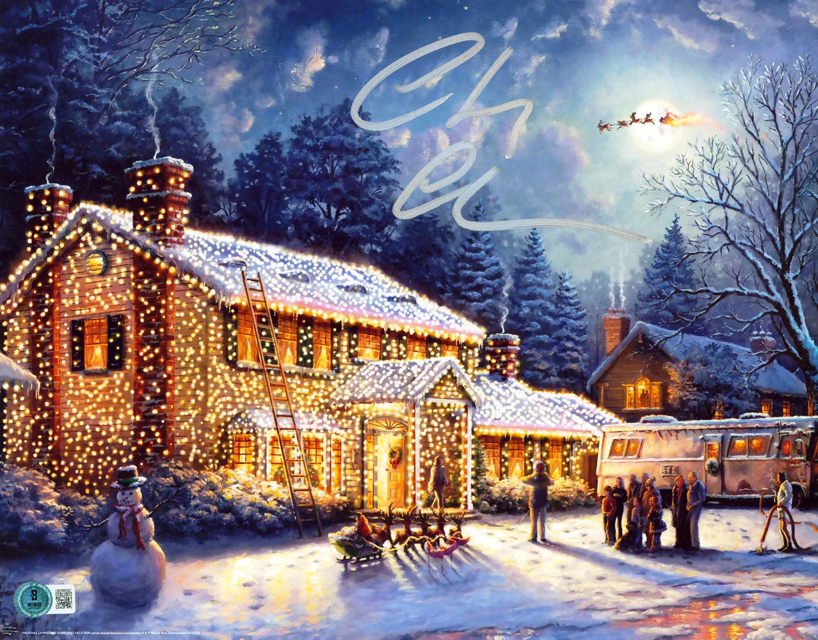 Chevy Chase Christmas Vacation Authentic Signed 11x14 Photo BAS #1W386092 - Image 2