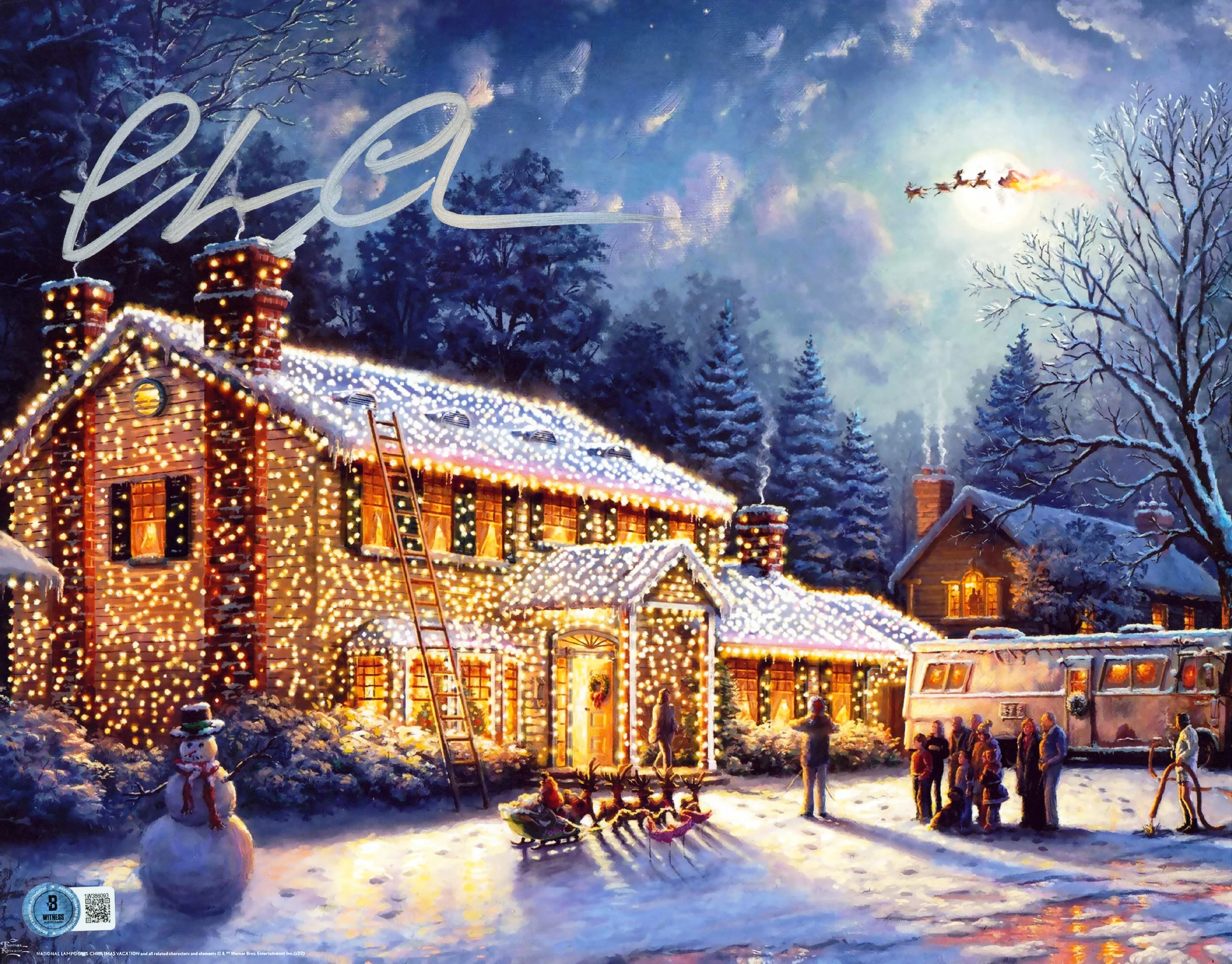 Chevy Chase Christmas Vacation Authentic Signed 11x14 Photo BAS #1W386093 - Image 2