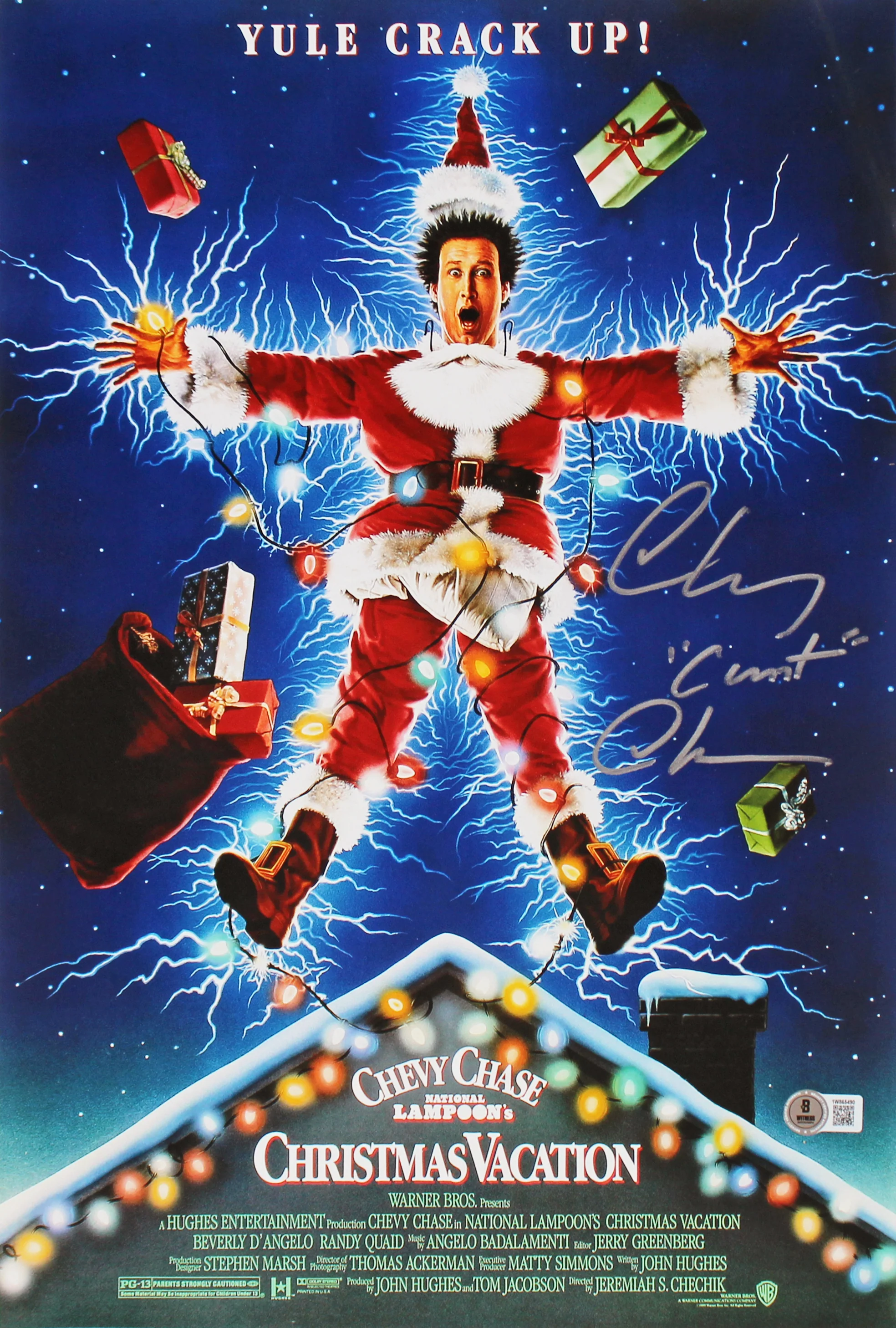Chevy Chase Christmas Vacation "C***" Signed 12x18 Photo BAS Witnessed #1W865490 - Image 2
