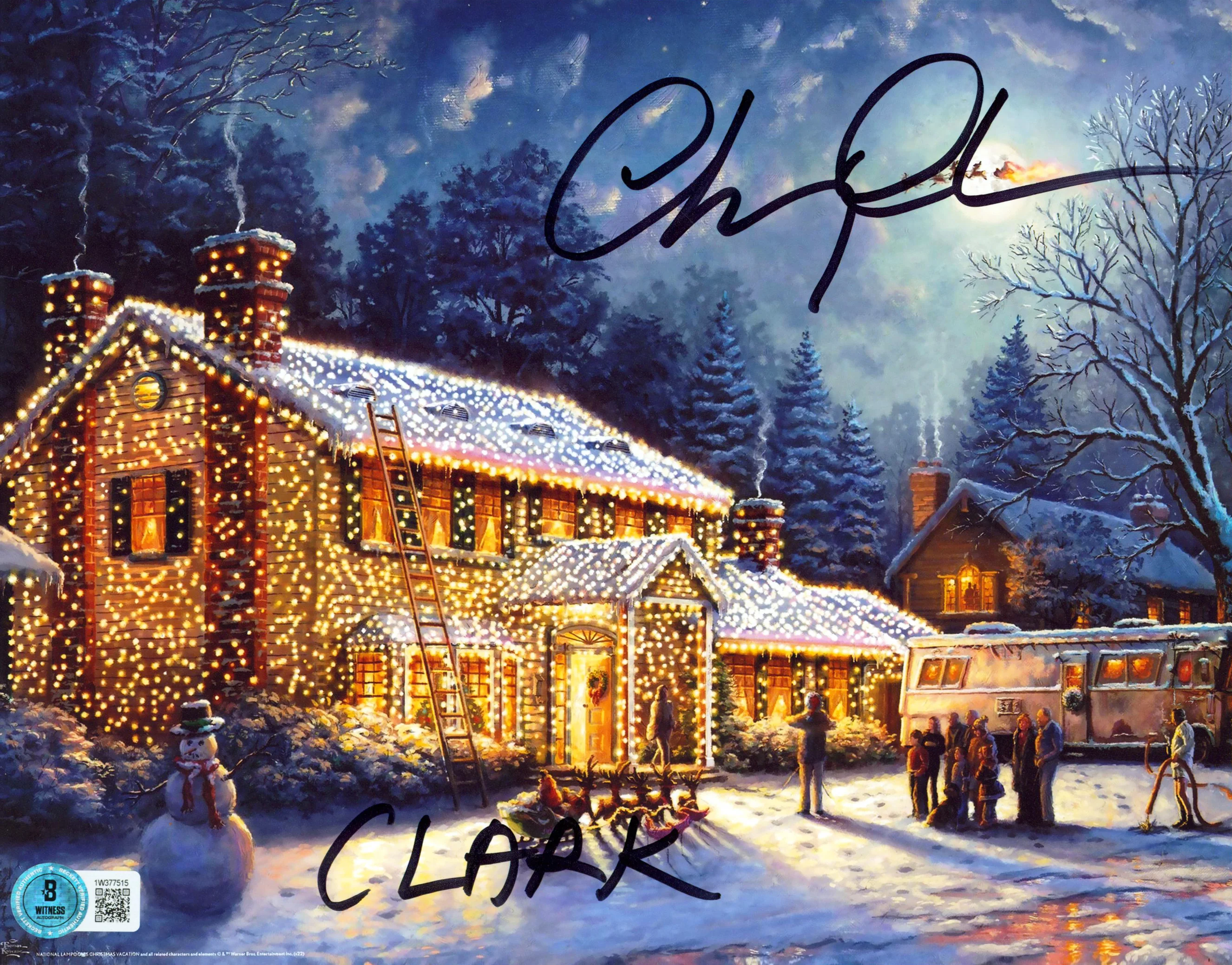Chevy Chase Christmas Vacation "Clark" Signed 8x10 House Photo BAS Witnessed 1 - Image 2