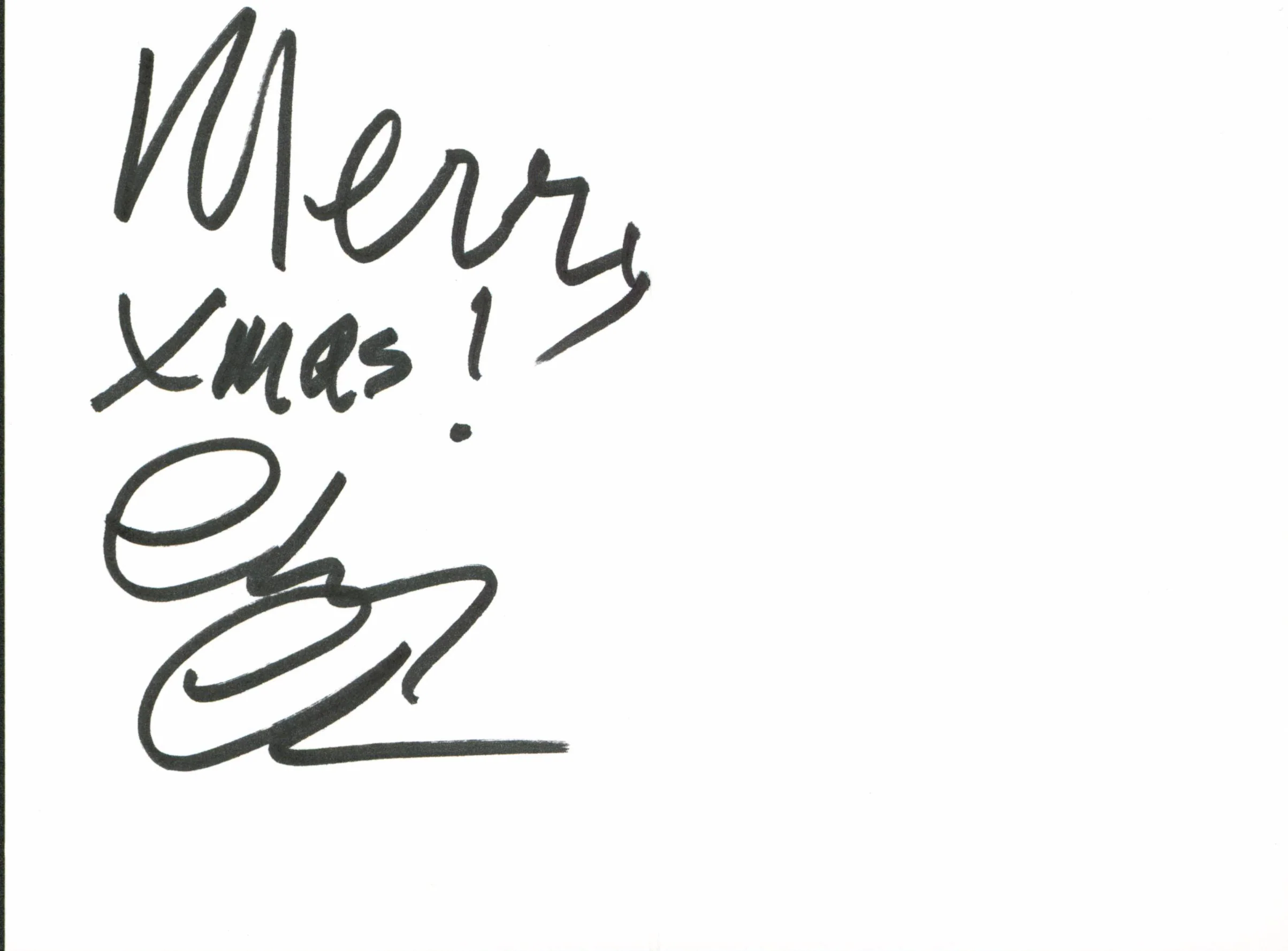 Chevy Chase Christmas Vacation "Merry Xmas!" Signed Greeting Card BAS Witnessed - Image 4
