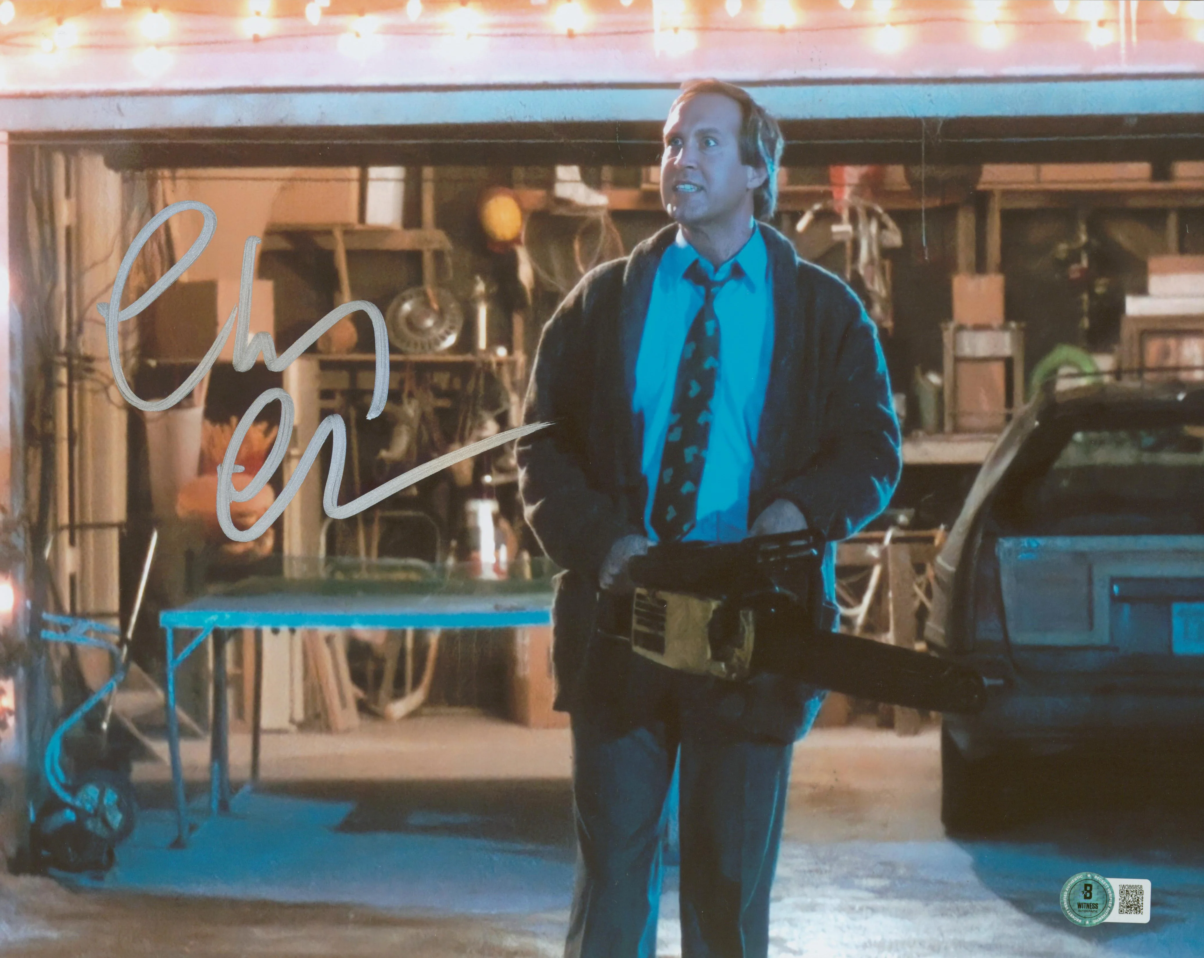 Chevy Chase Christmas Vacation Signed 11x14 Horizontal Stare Photo BAS Witness 2 - Image 2