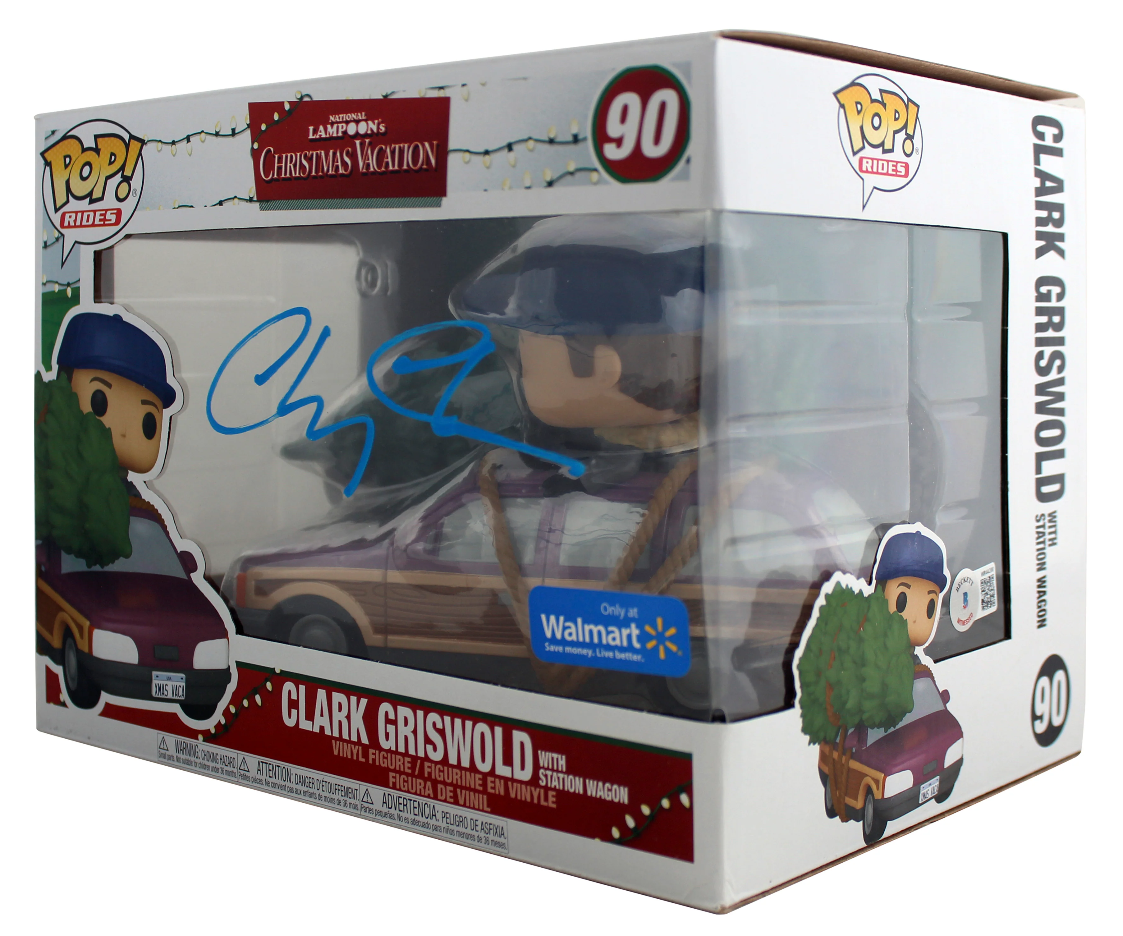 Chevy Chase Christmas Vacation Signed #90 Funko Pop Vinyl Figure w/ Blue Sig BAS - Image 3