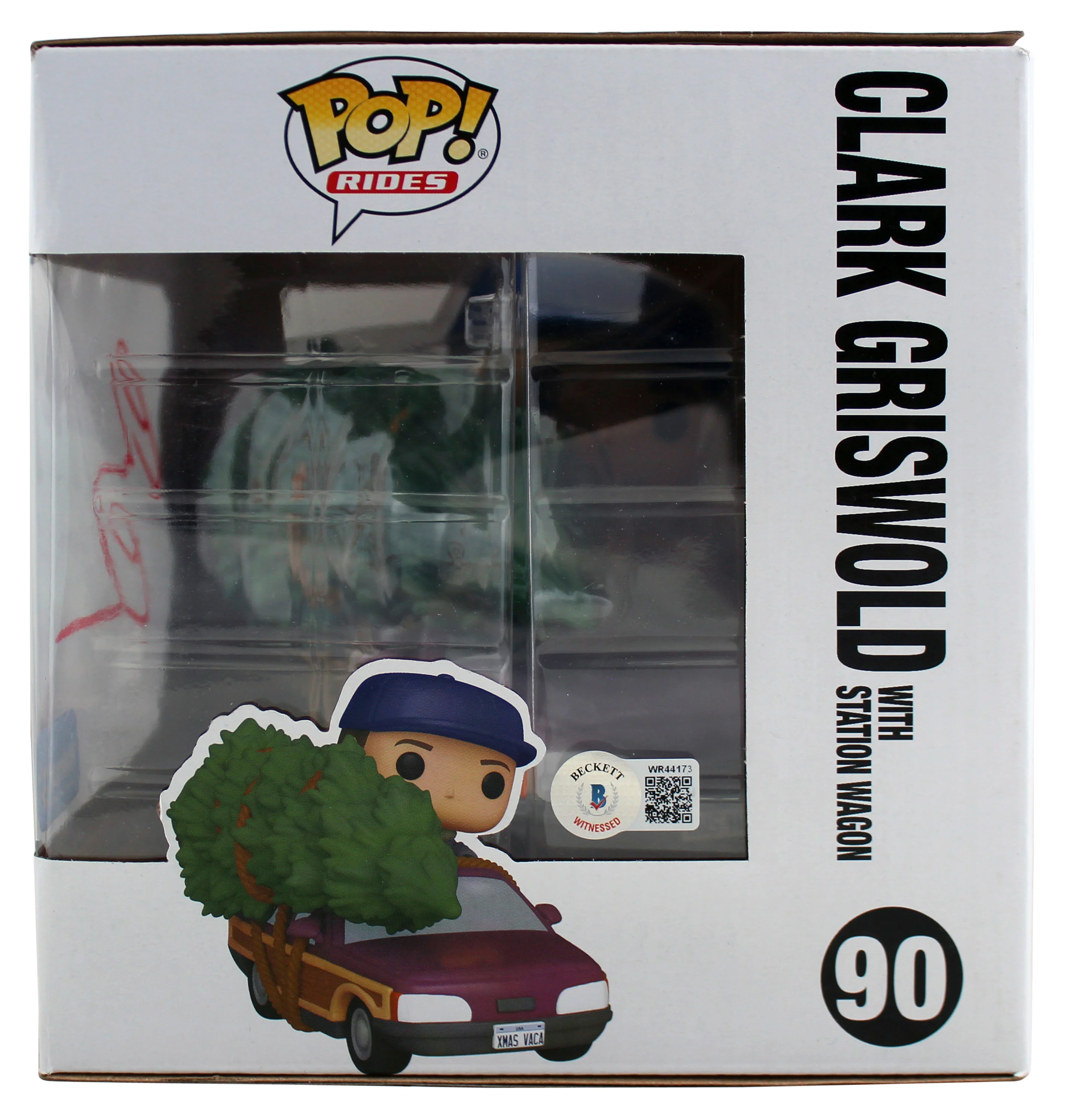 Chevy Chase Christmas Vacation Signed #90 Funko Pop Vinyl Figure w/ Red Sig BAS - Image 5