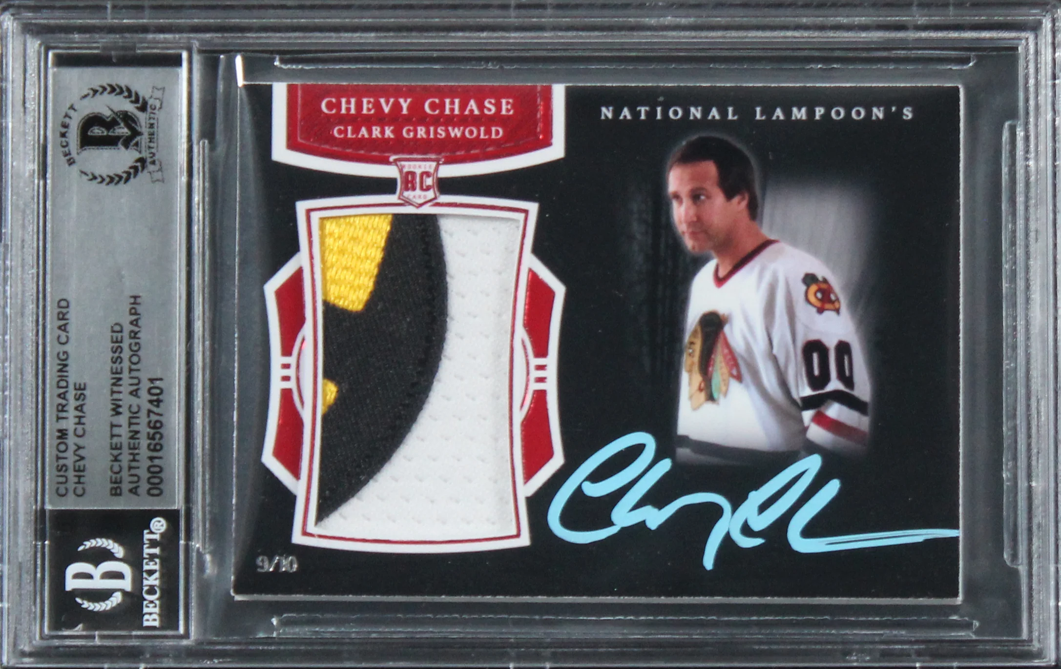 Chevy Chase Christmas Vacation Signed Custom Relic Card BAS Slab #9/10 #16567401 - Image 2