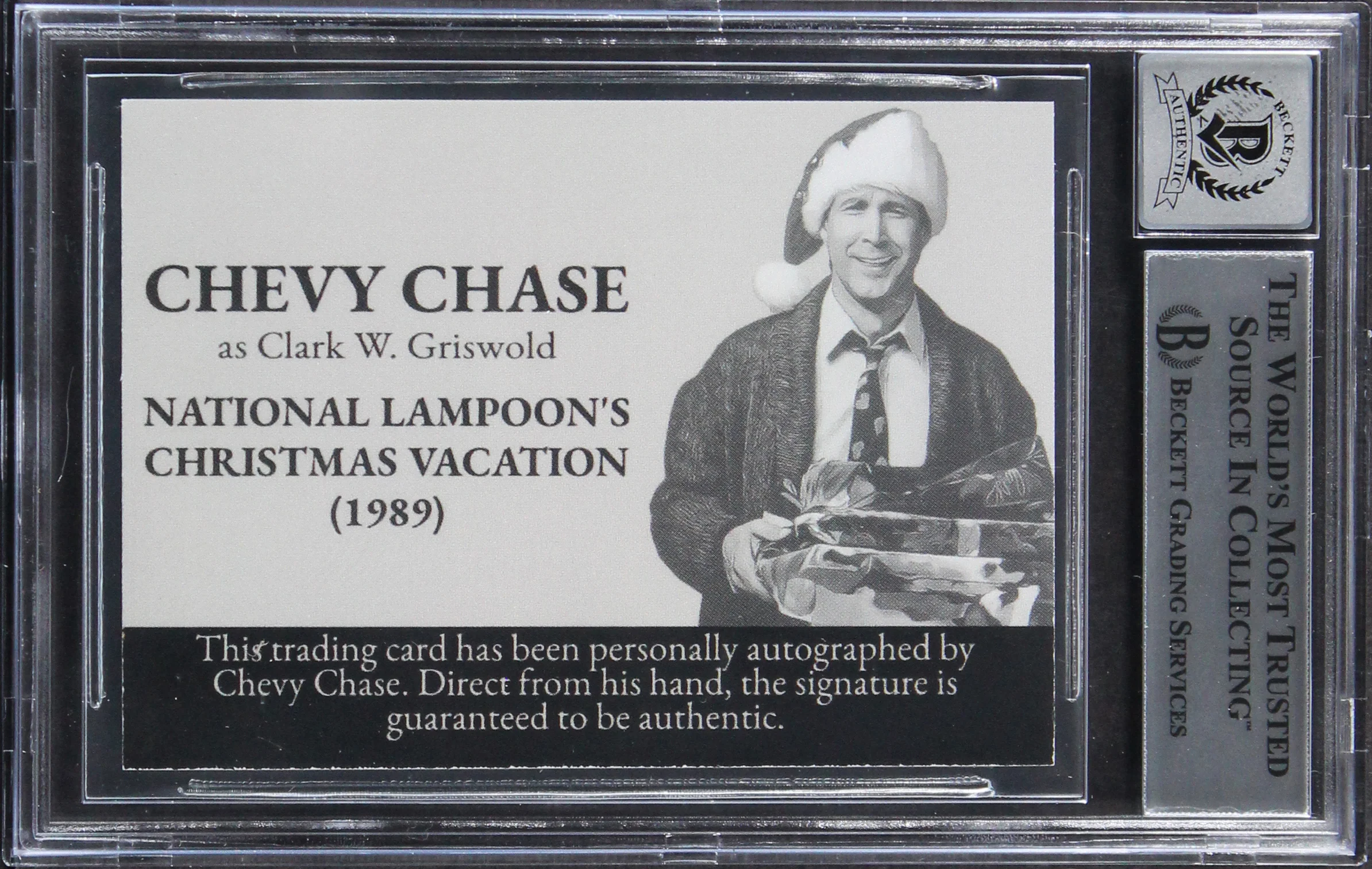 Chevy Chase Christmas Vacation Signed Custom Trading Card Auto 10! BAS Slabbed 6 - Image 3
