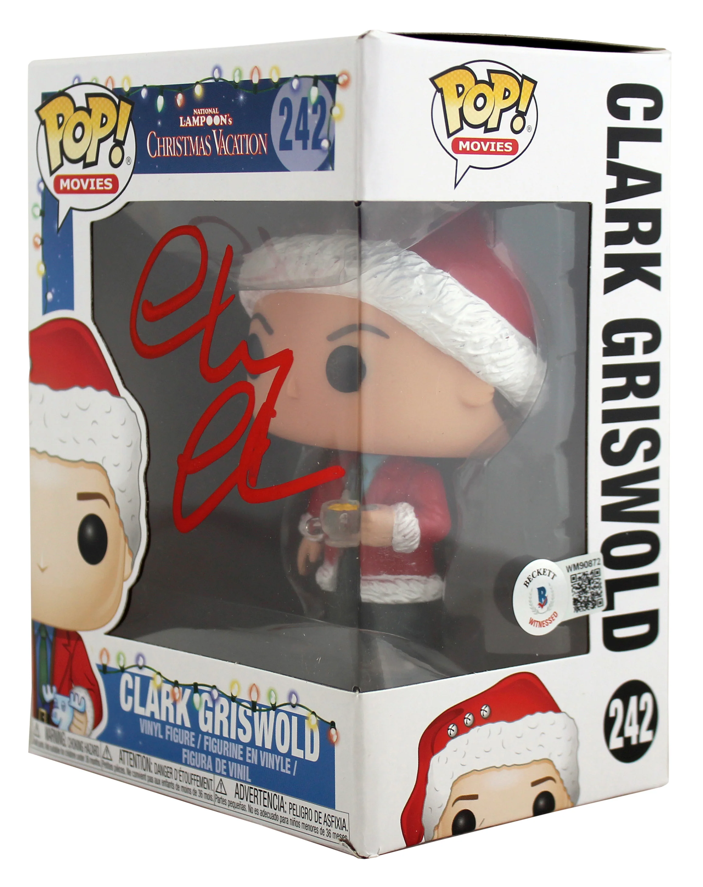 Chevy Chase Christmas Vacation Signed Funko Pop Figure w/ Red Sig BAS Witnessed - Image 3