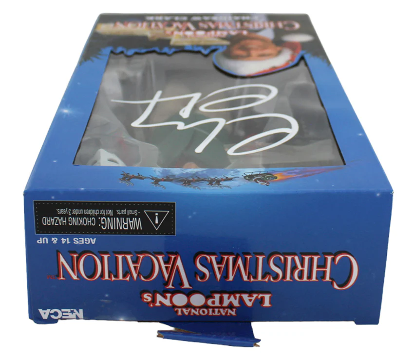 Chevy Chase Christmas Vacation Signed NECA Chainsaw Clark Figure White Sig BAS W - Image 5