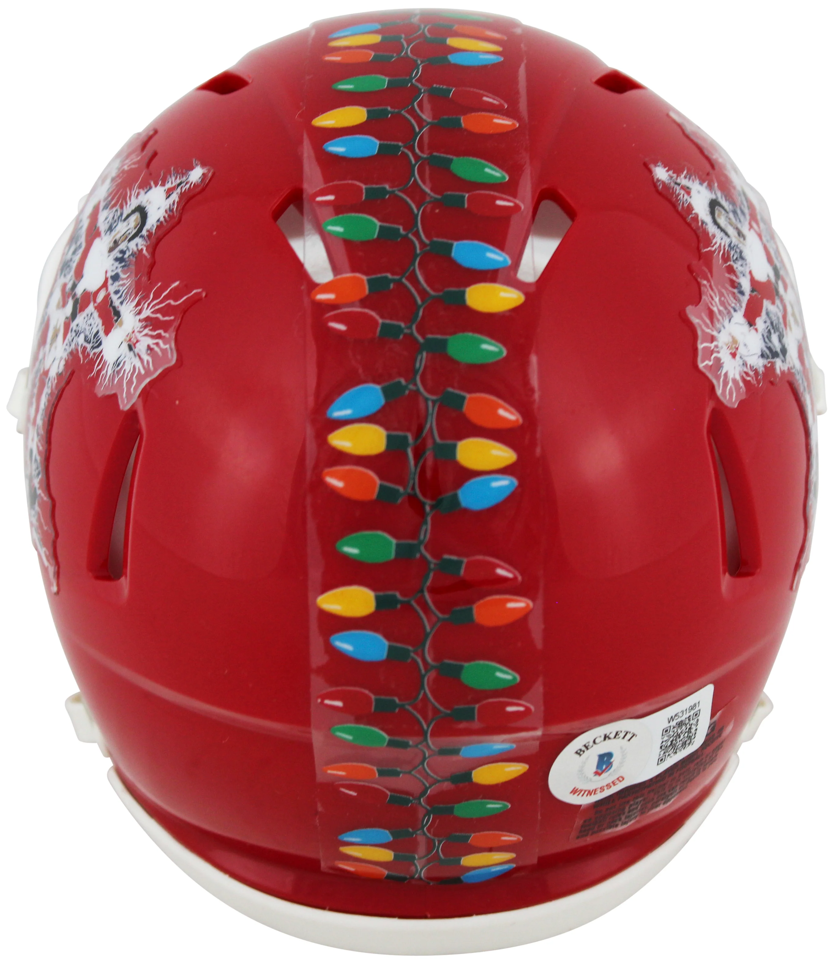 Chevy Chase Christmas Vacation Signed Red Speed Mini Helmet BAS Witnessed - Image 3