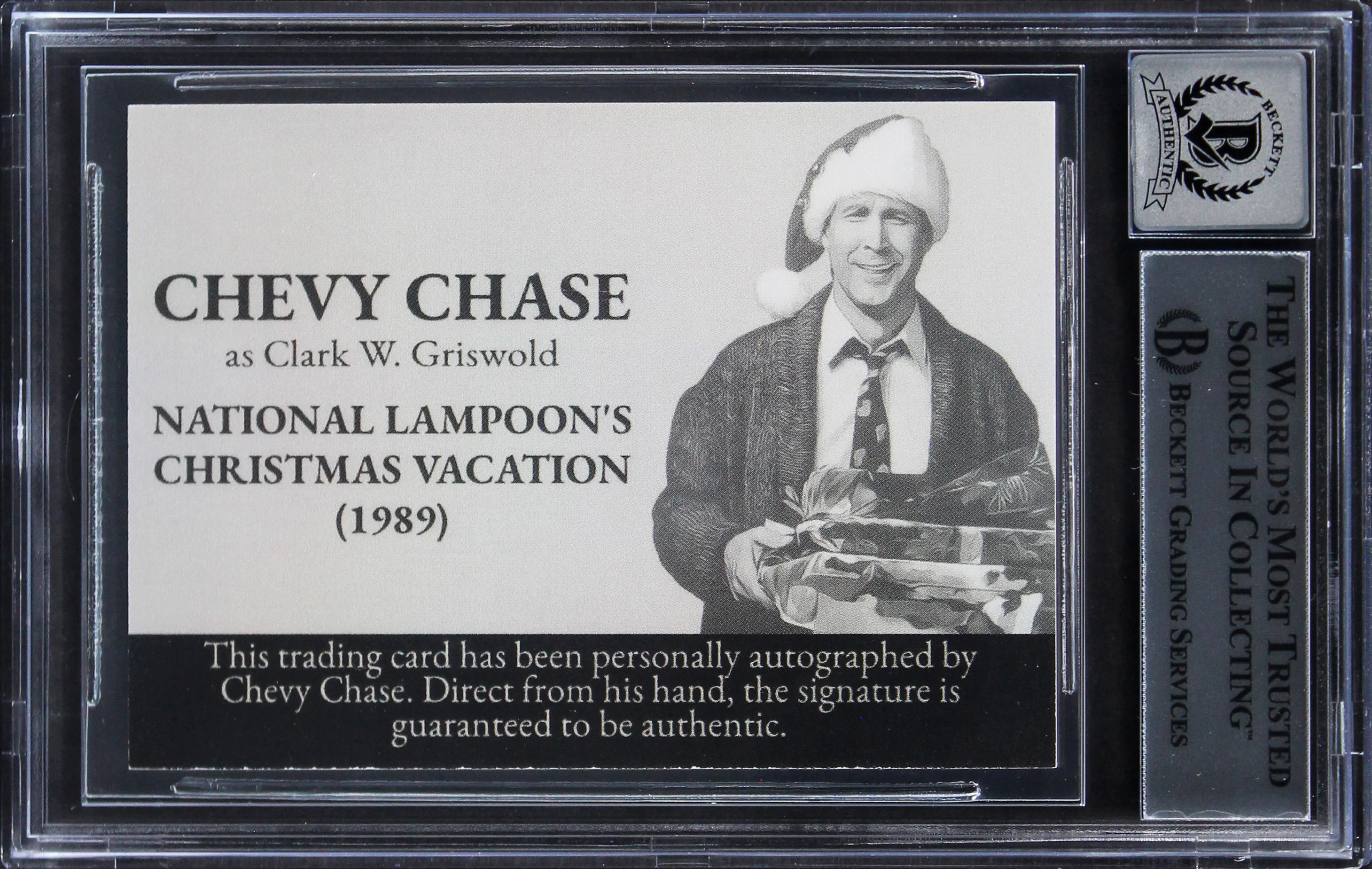 Chevy Chase Christmas Vacation "Suck" Signed Trading Card Auto 10! BAS Slabbed - Image 3