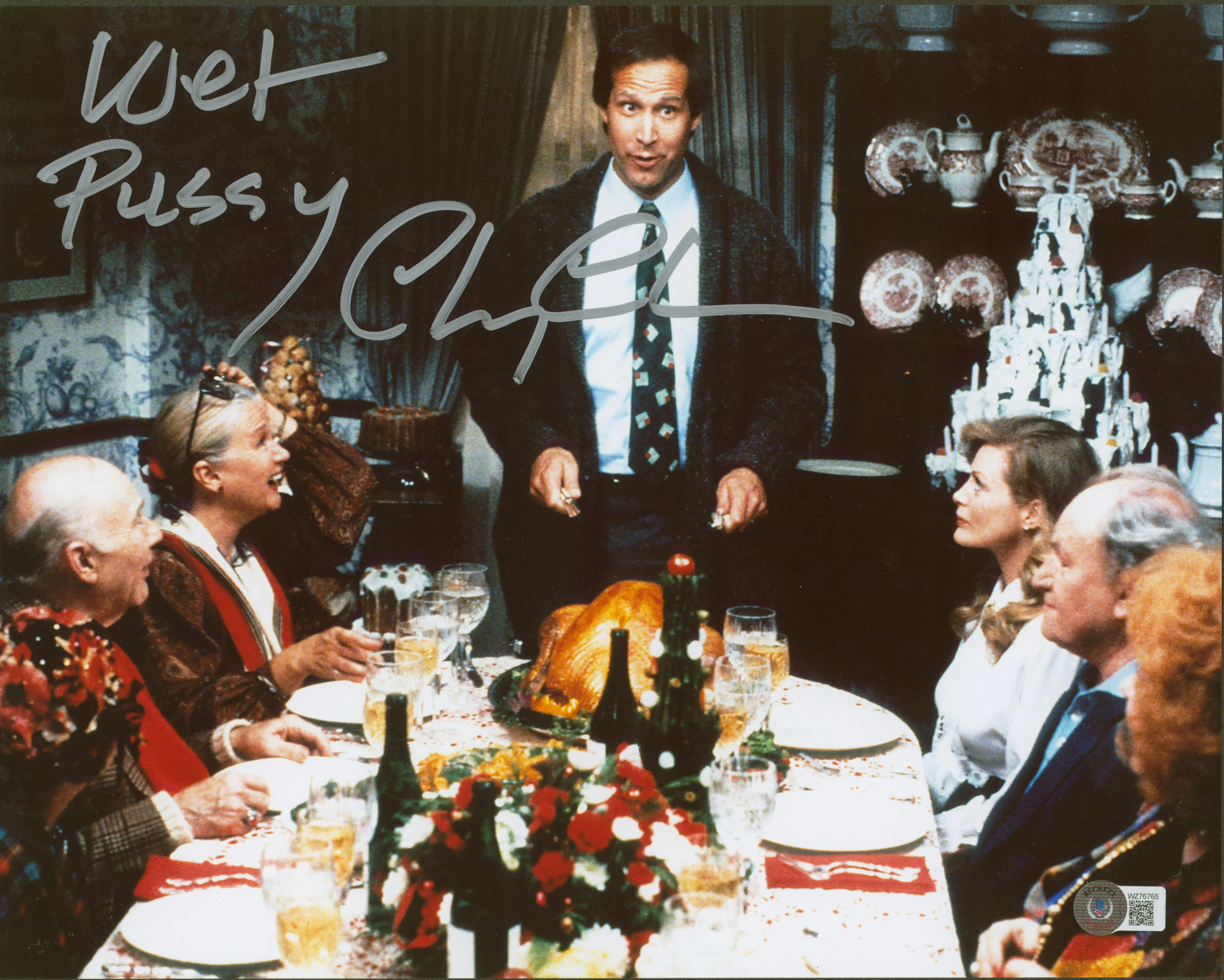 Chevy Chase Christmas Vacation "Wet P****" Signed 11x14 Photo BAS #WZ76765 - Image 2