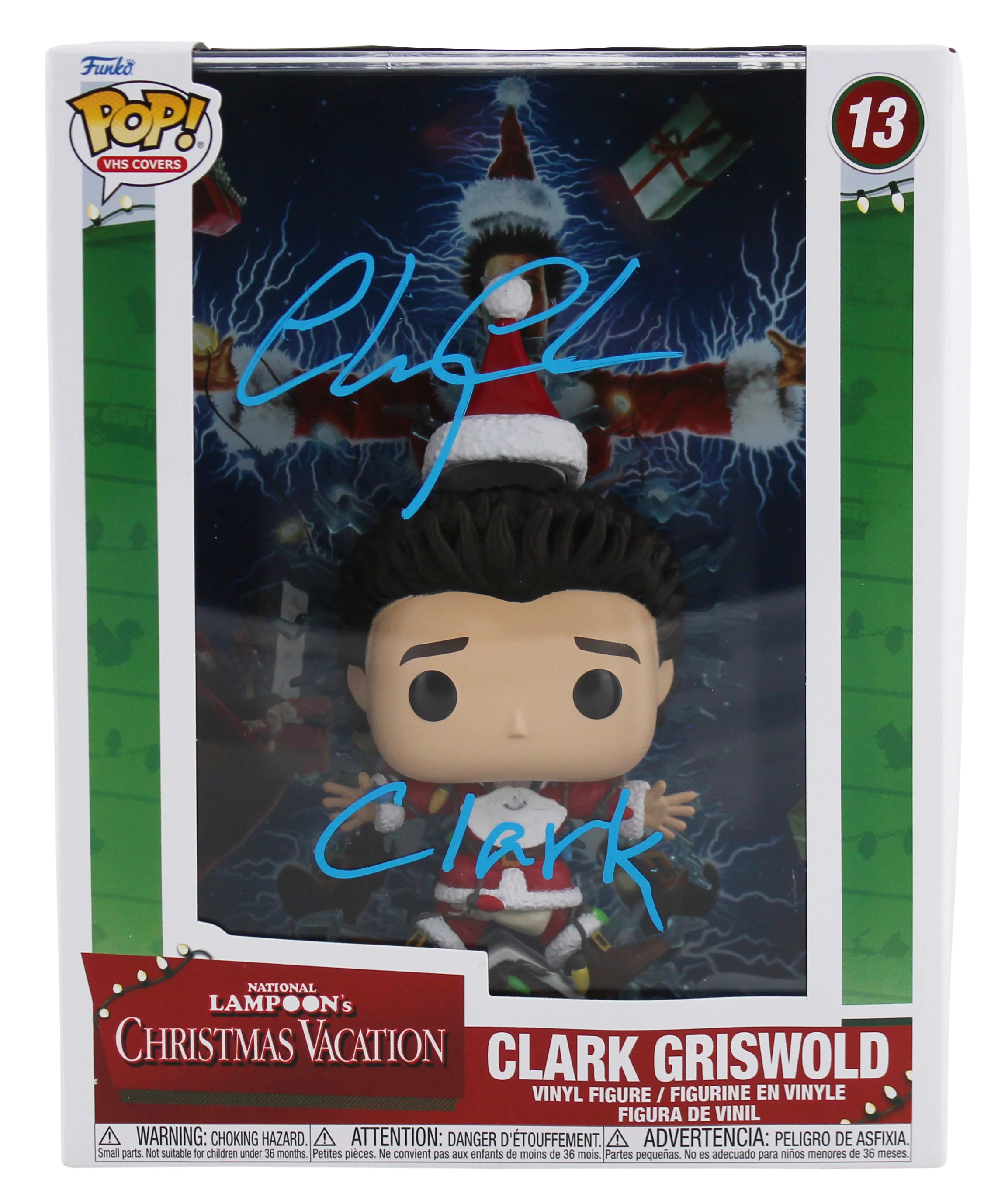 Chevy Chase "Clark" Christmas Vacation Signed VHS Covers Funko Pop BAS Wit - Image 3