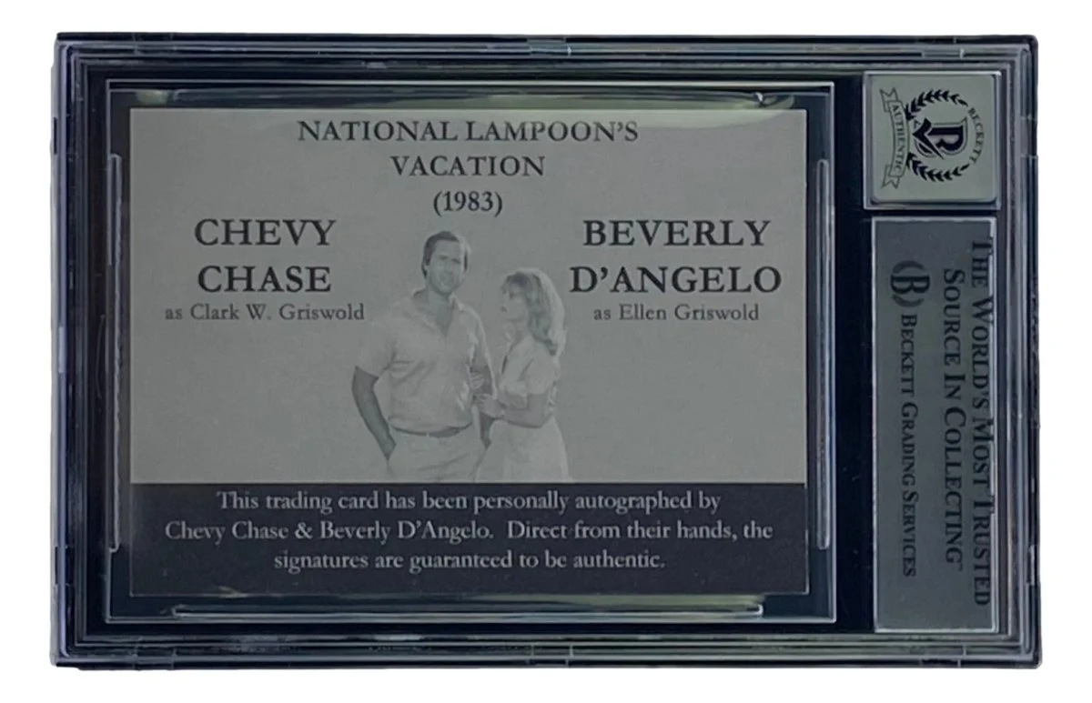 Chevy Chase D'Angelo Signed National Lampoons Trading Card Card BAS Grade 10 - Image 3
