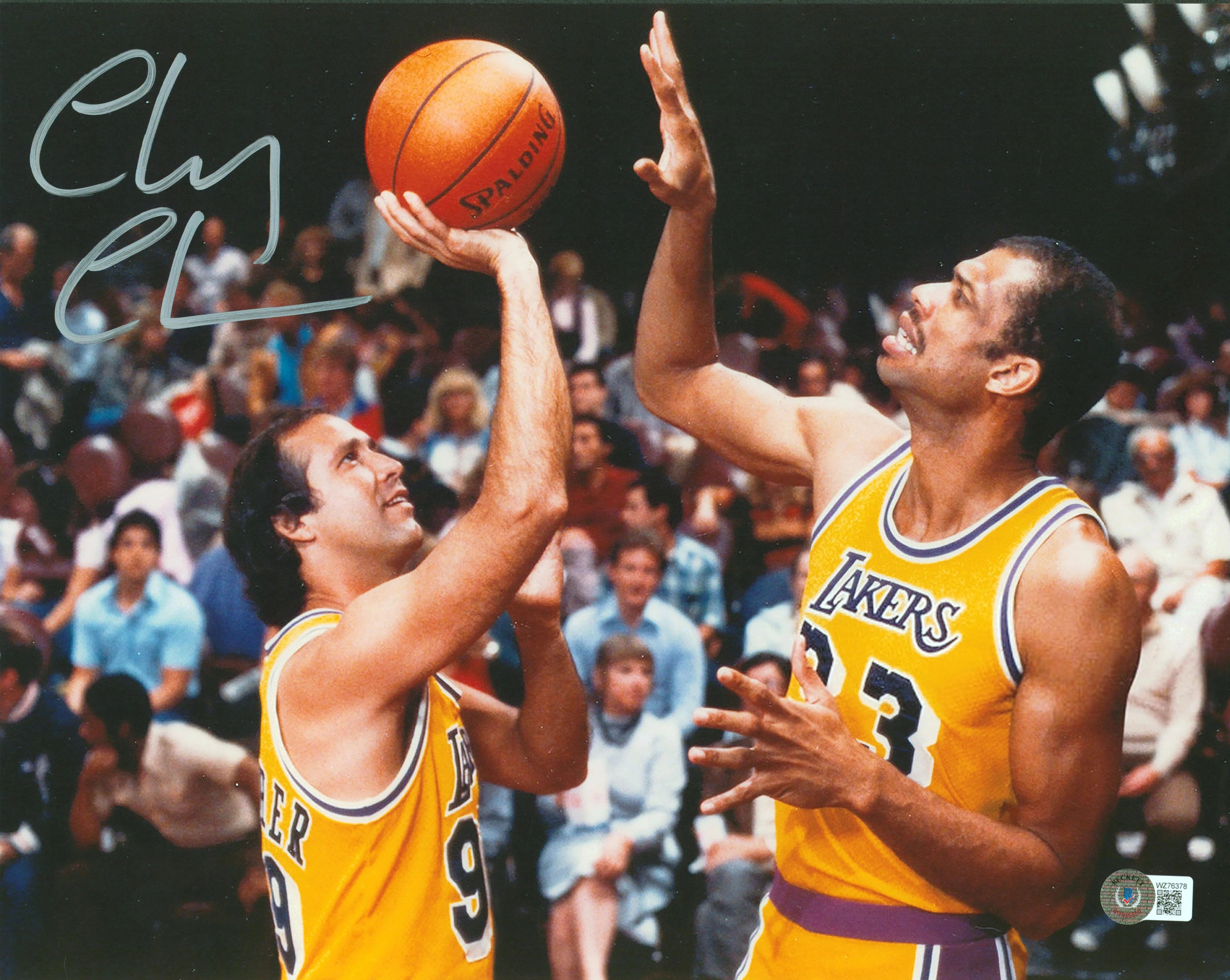 Chevy Chase Fletch Authentic Signed 11x14 Horizontal Photo w/Kareem BAS Witness - Image 2
