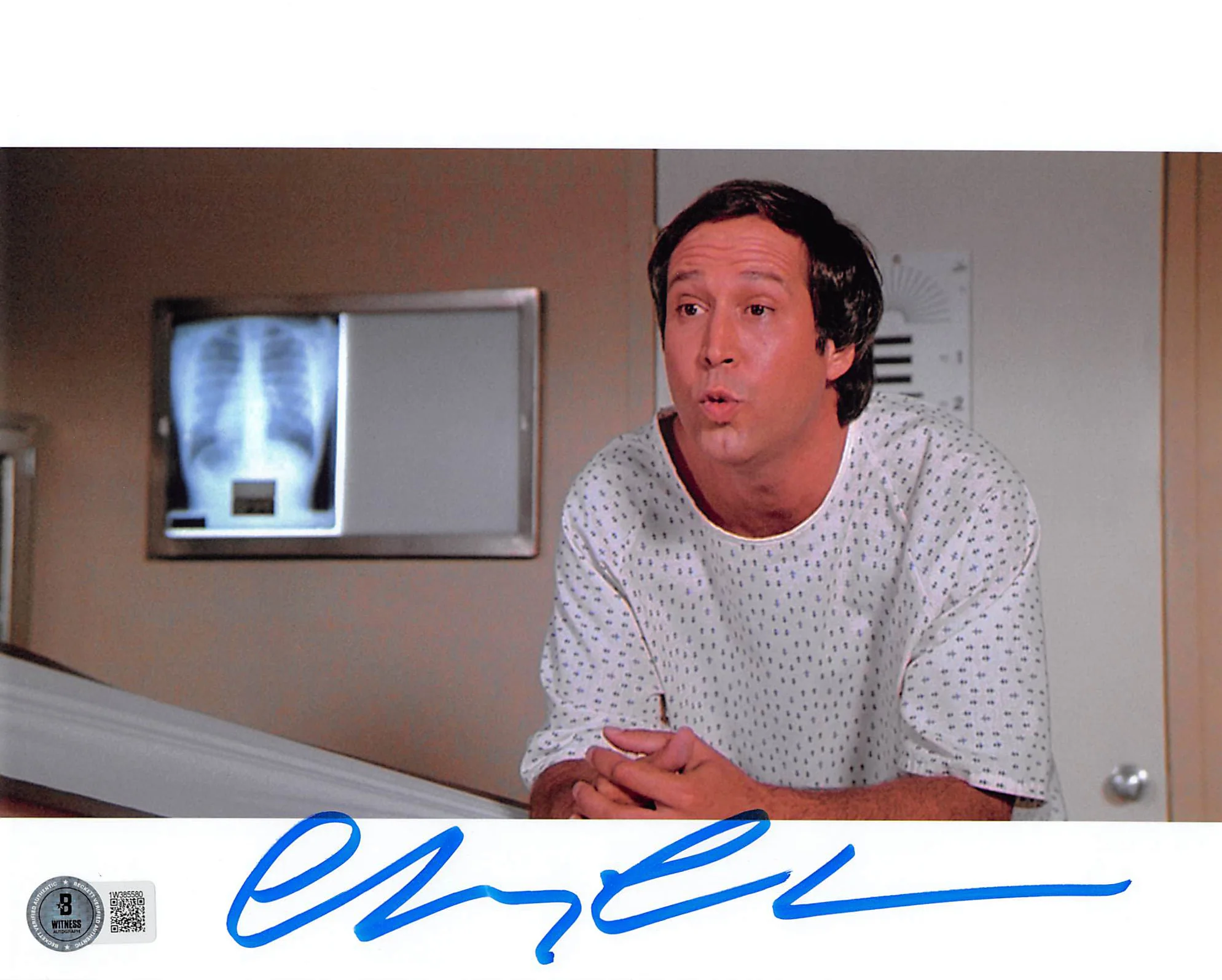 Chevy Chase Fletch Authentic Signed 8x10 Doctor Visit Photo BAS Witnessed - Image 2