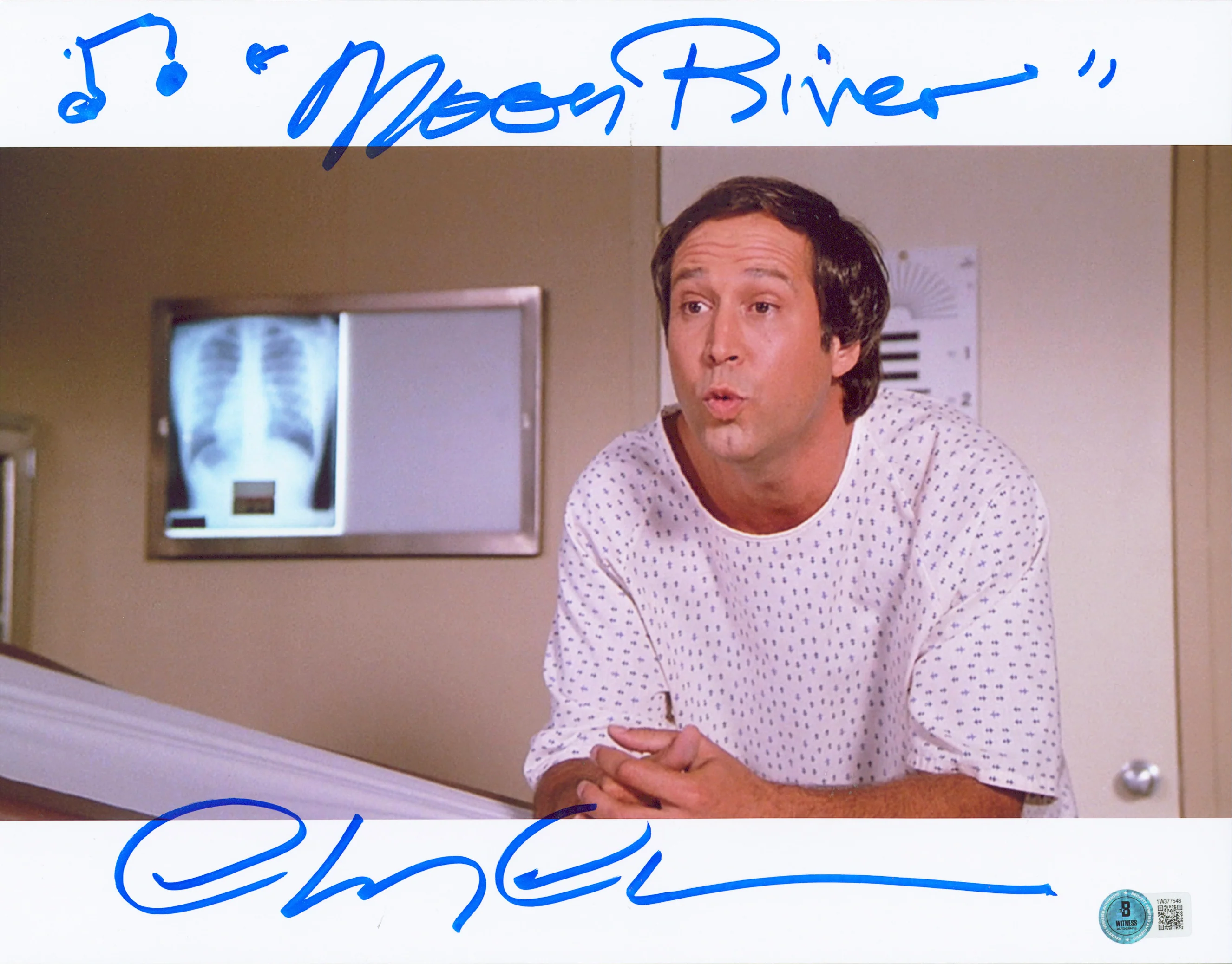 Chevy Chase Fletch "Moon River" Authentic Signed 11x14 Photo BAS Wit #1W377548 - Image 2