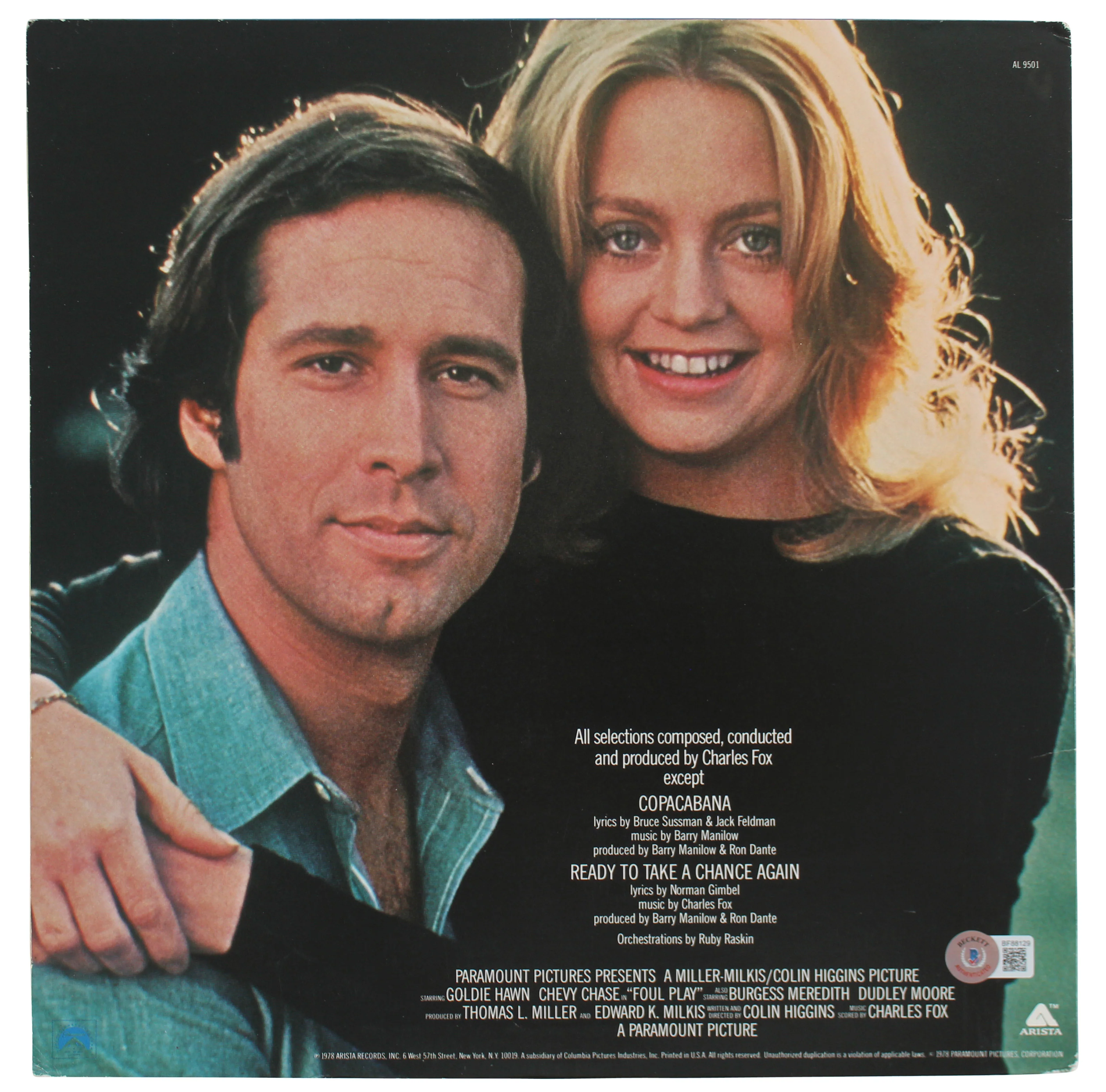 Chevy Chase Foul Play Authentic Signed Soundtrack Album Cover BAS #BF88129 - Image 4