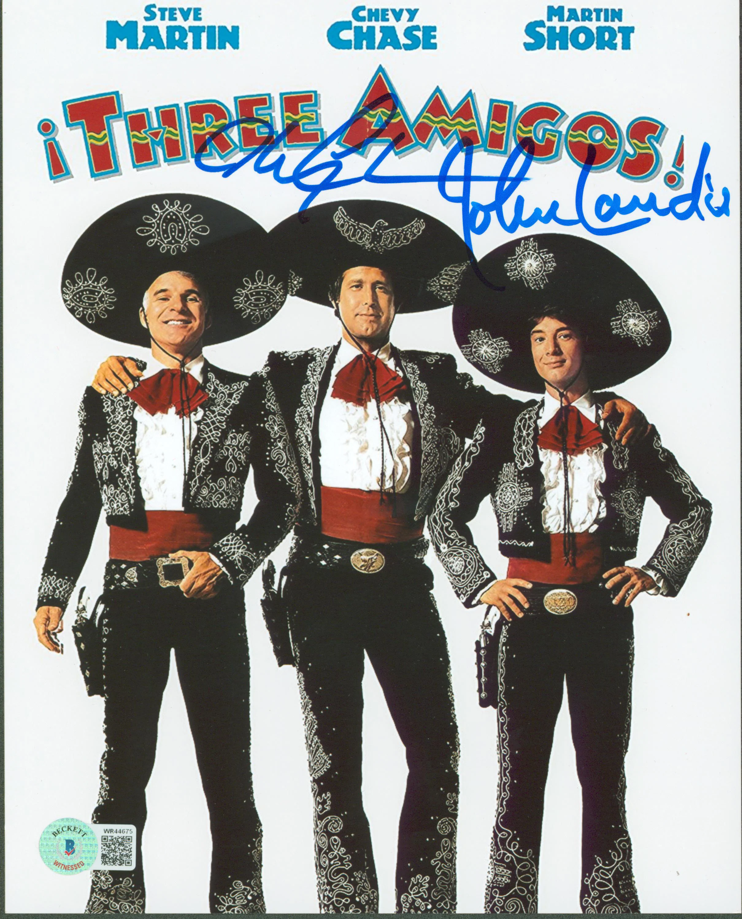 Chevy Chase & John Landis Three Amigos! Authentic Signed 8x10 Photo BAS #WR44675 - Image 2