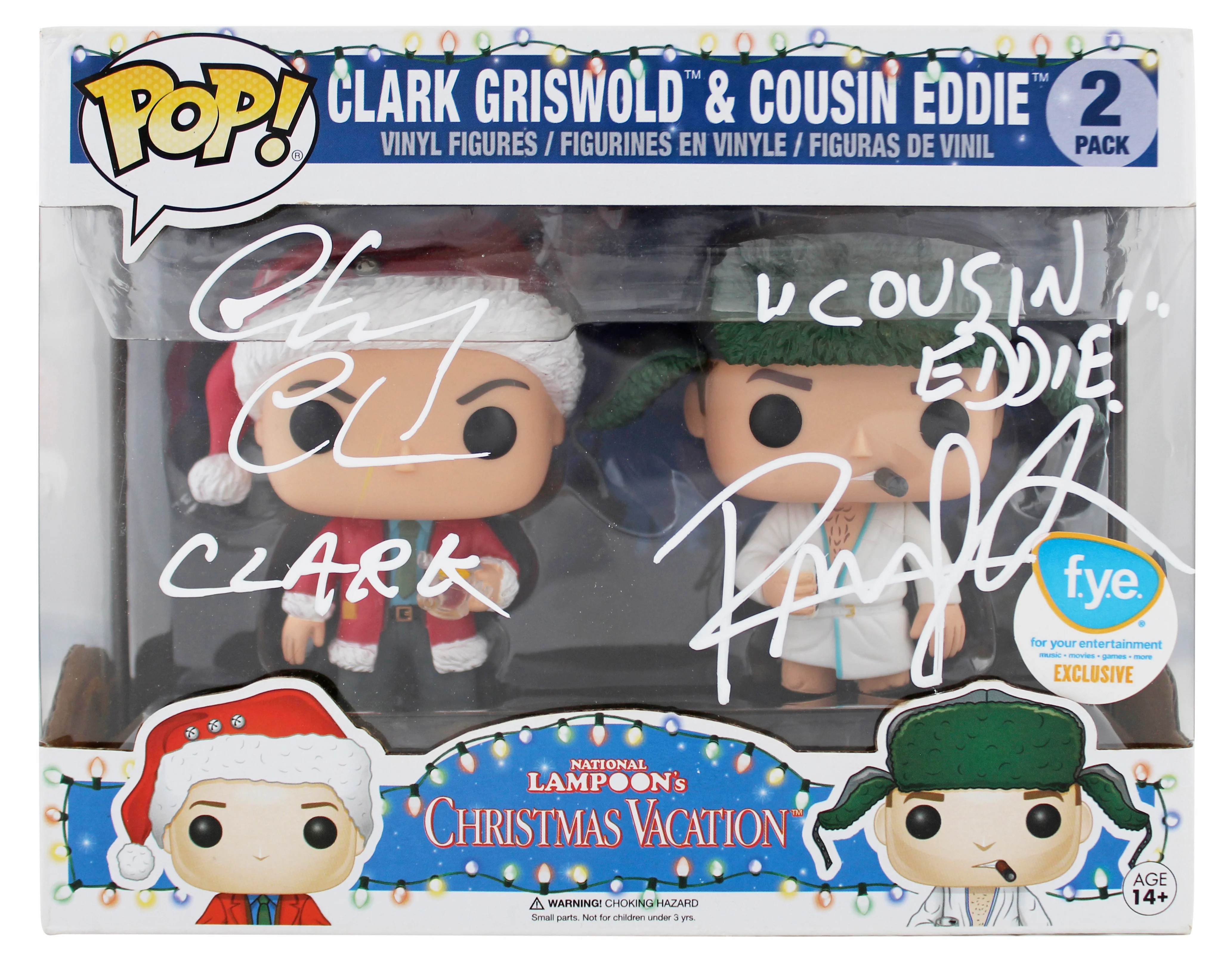 Chevy Chase & Randy Quaid Christmas Vacation Signed Funko Pop Vinyl Figure BAS W - Image 2