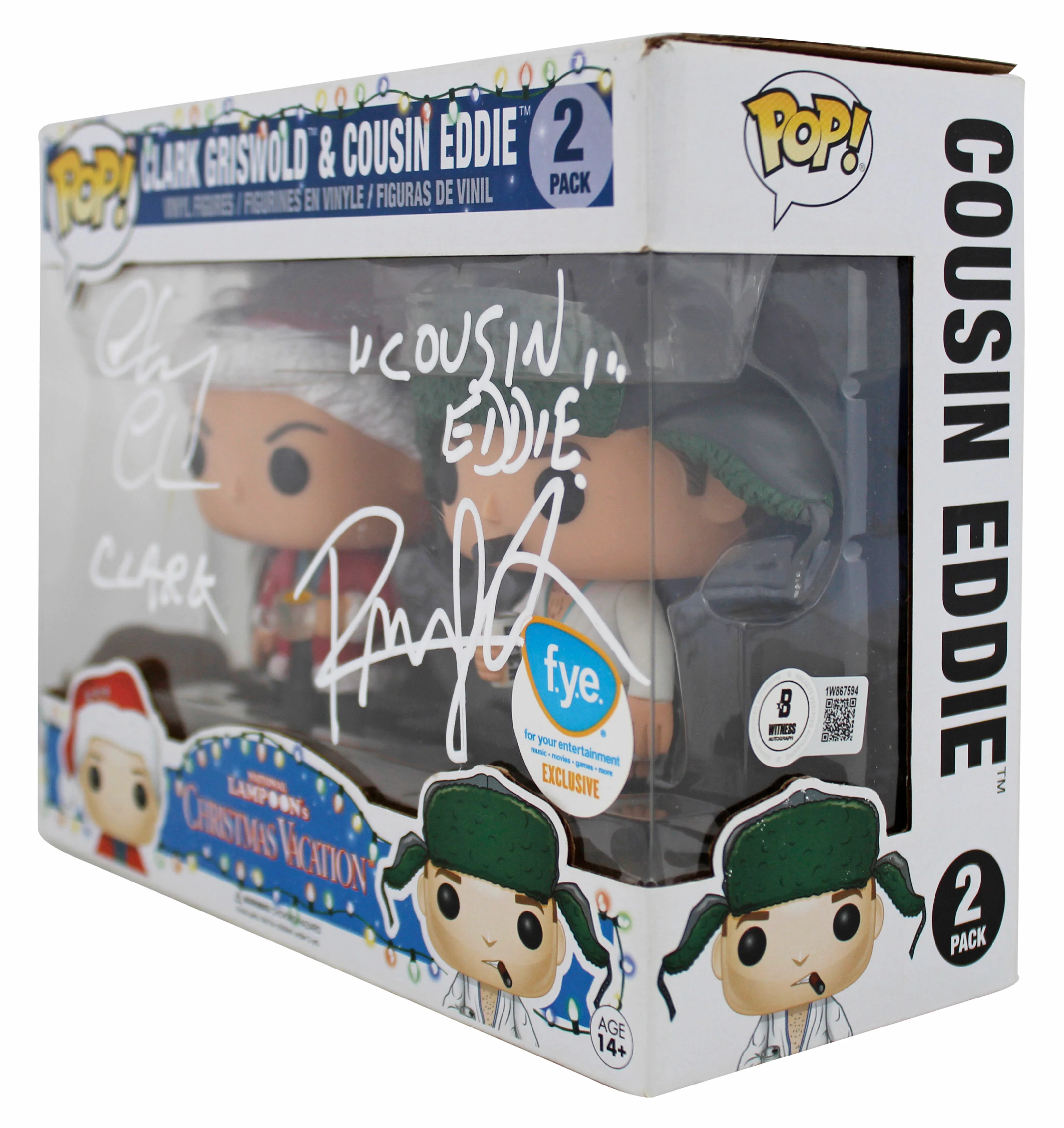 Chevy Chase & Randy Quaid Christmas Vacation Signed Funko Pop Vinyl Figure BAS W - Image 3
