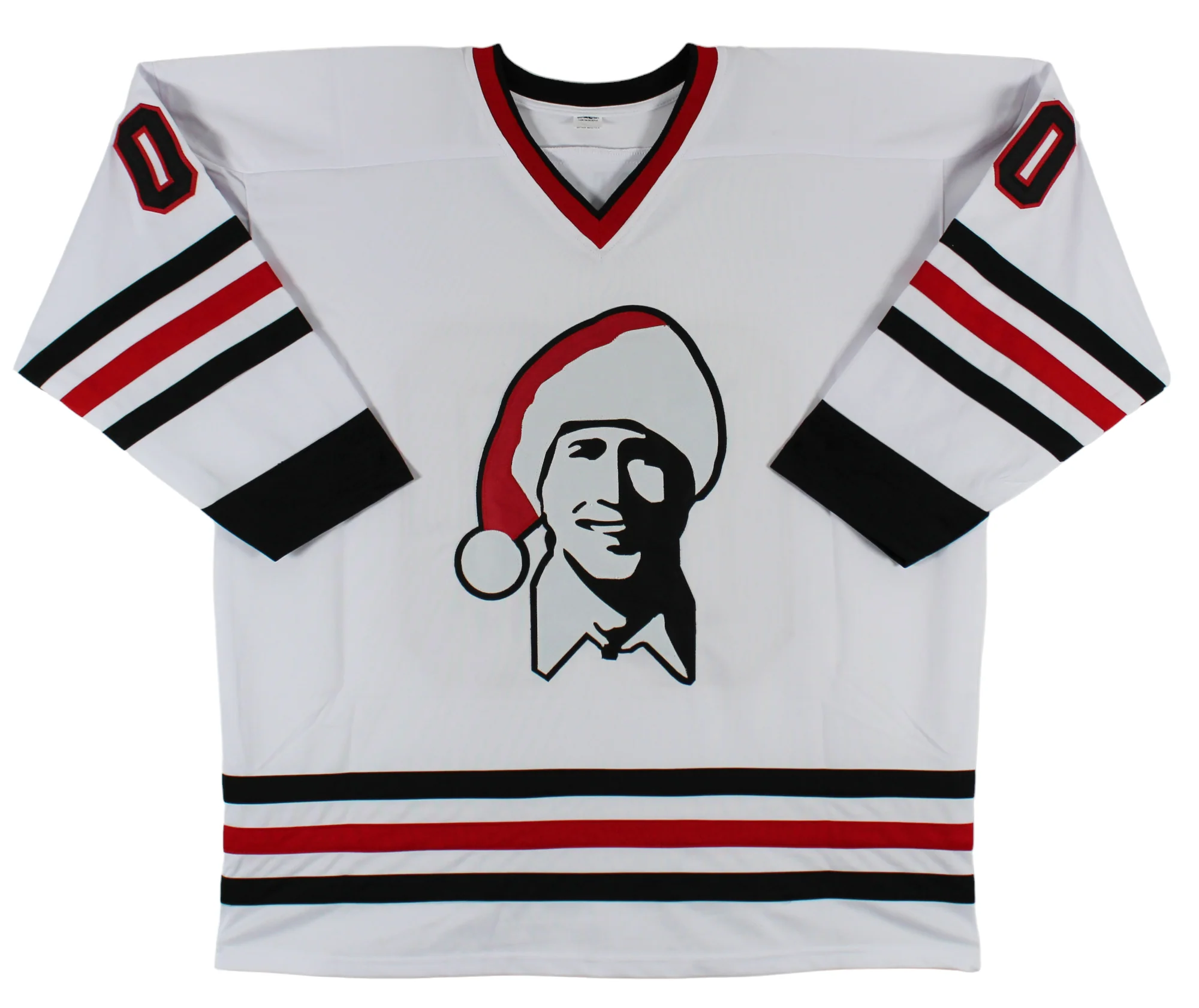Chevy Chase & Randy Quaid Christmas Vacation Signed White Pro Style Jersey BAS W - Image 4