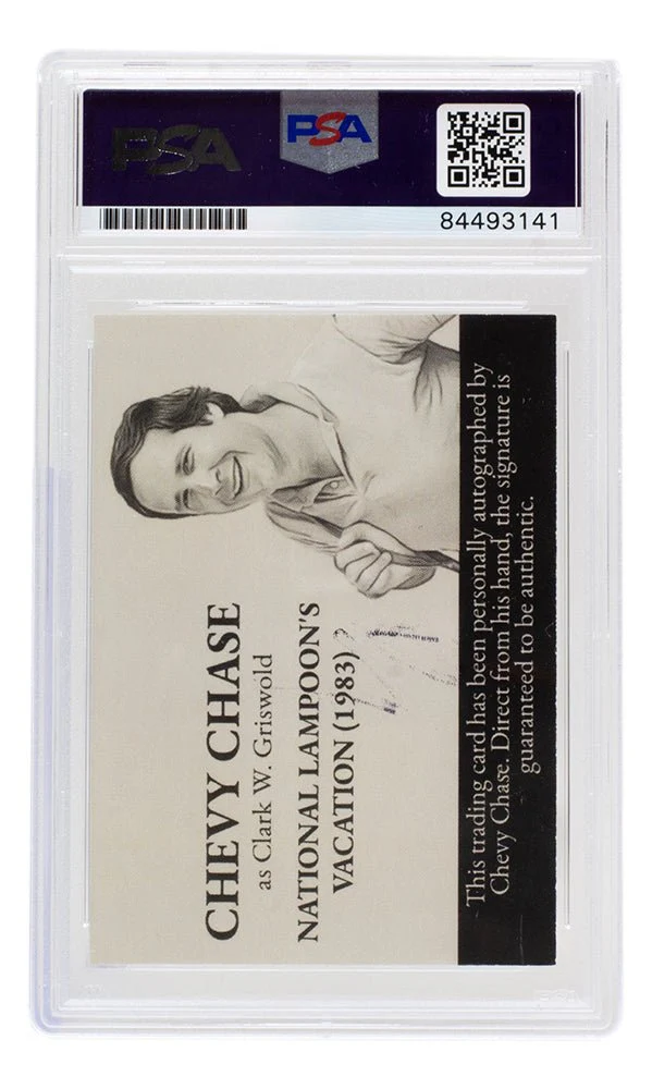 Chevy Chase Signed 1983 National Lampoons Vacation Suitcase Trading Card PSA/DNA 141 - Image 2