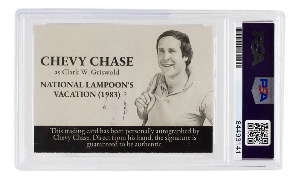 Chevy Chase Signed 1983 National Lampoons Vacation Suitcase Trading Card PSA/DNA 141 - Image 3