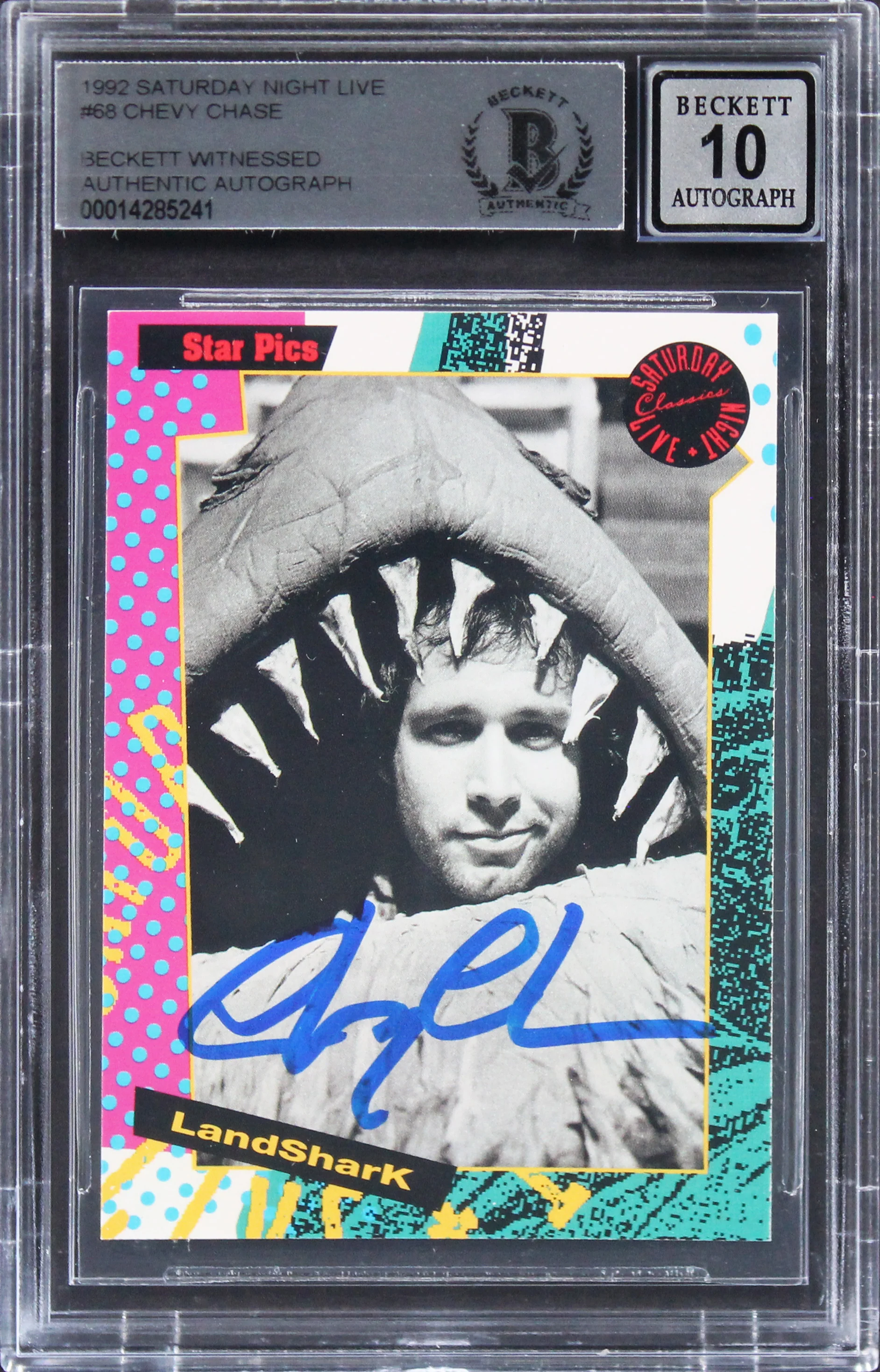 Chevy Chase Signed 1992 Saturday Night Live #68 Card Auto Graded 10! BAS Slabbed - Image 2