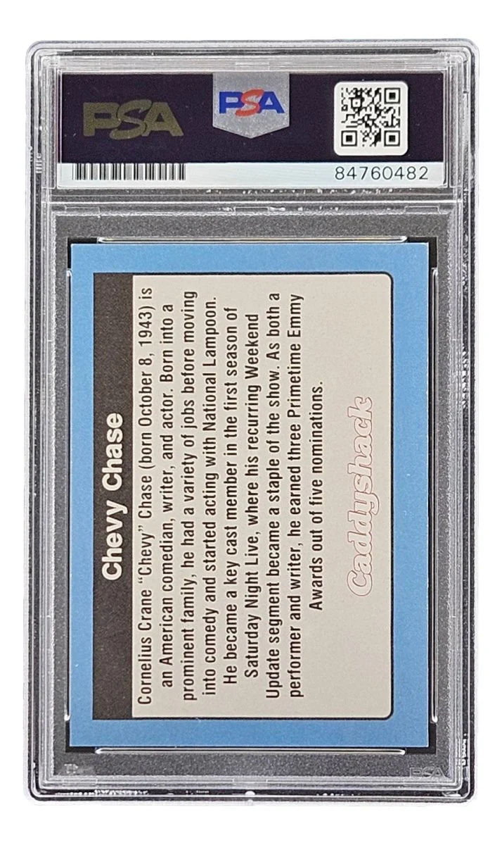Chevy Chase Signed Caddyshack Ty Webb Trading Card PSA/DNA - Image 2