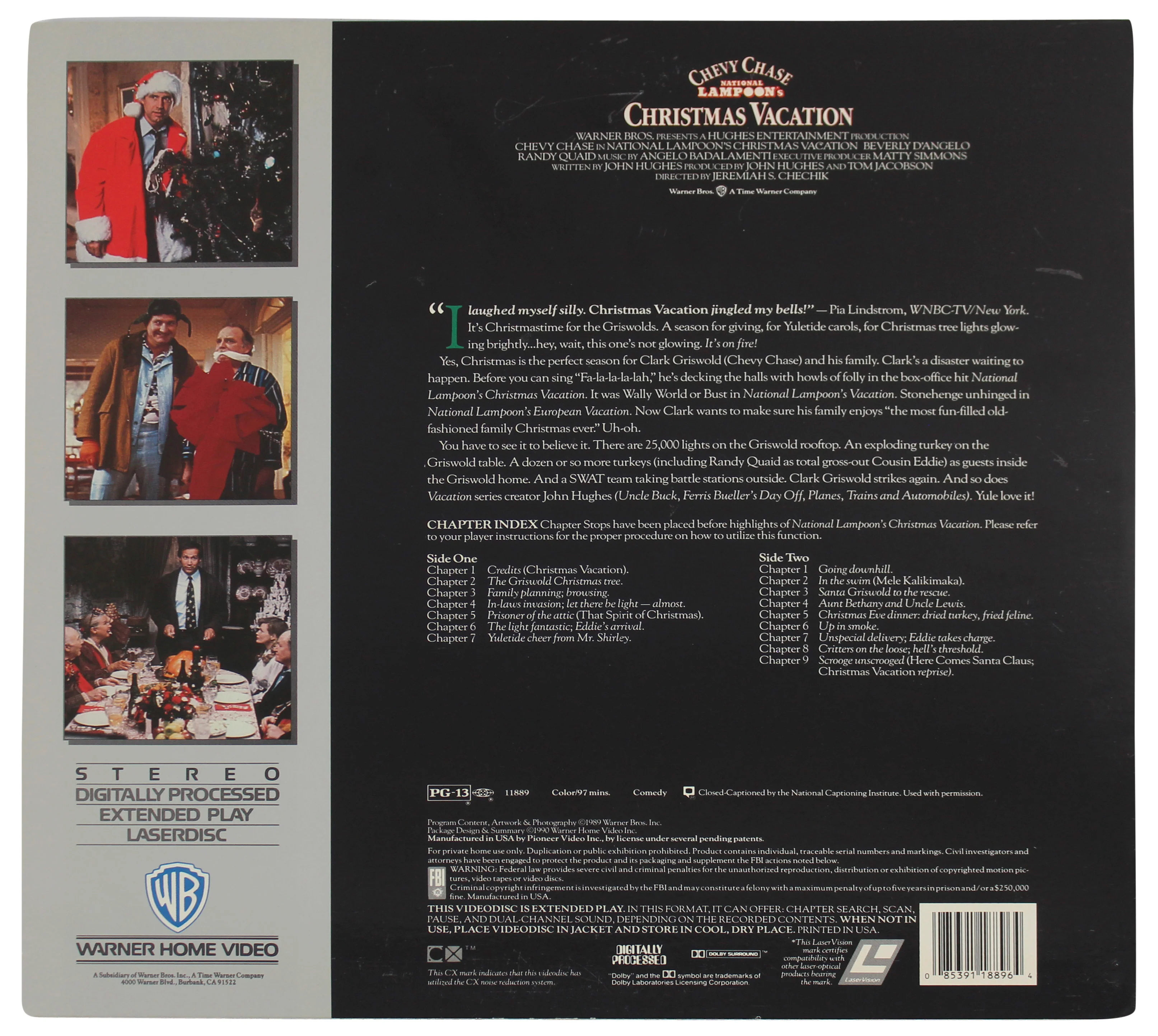 Chevy Chase Signed Christmas Vacation Laserdisc Cover W/Disk BAS Wit #WR44158 - Image 5
