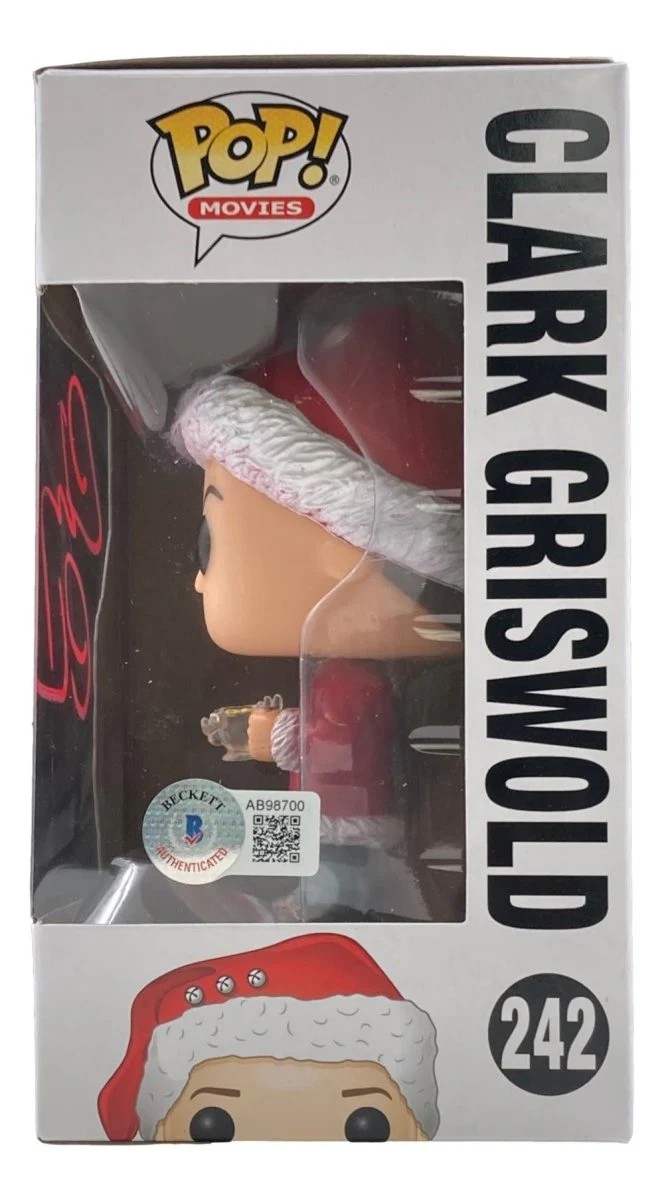 Chevy Chase Signed In Red National Lampoon Christmas Vacation Funko Pop #242 BAS - Image 2