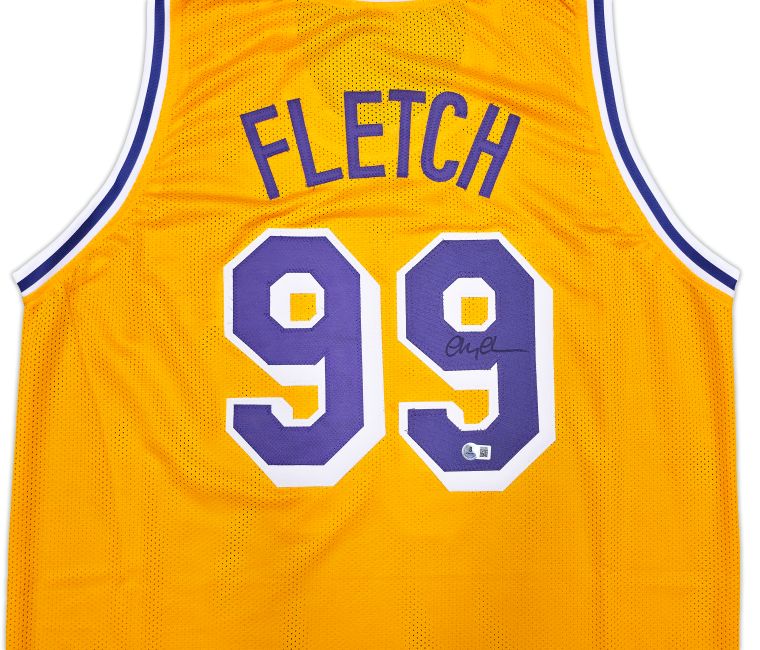 Chevy Chase Signed Los Angeles Yellow Fletch Basketball Jersey BAS - Image 2